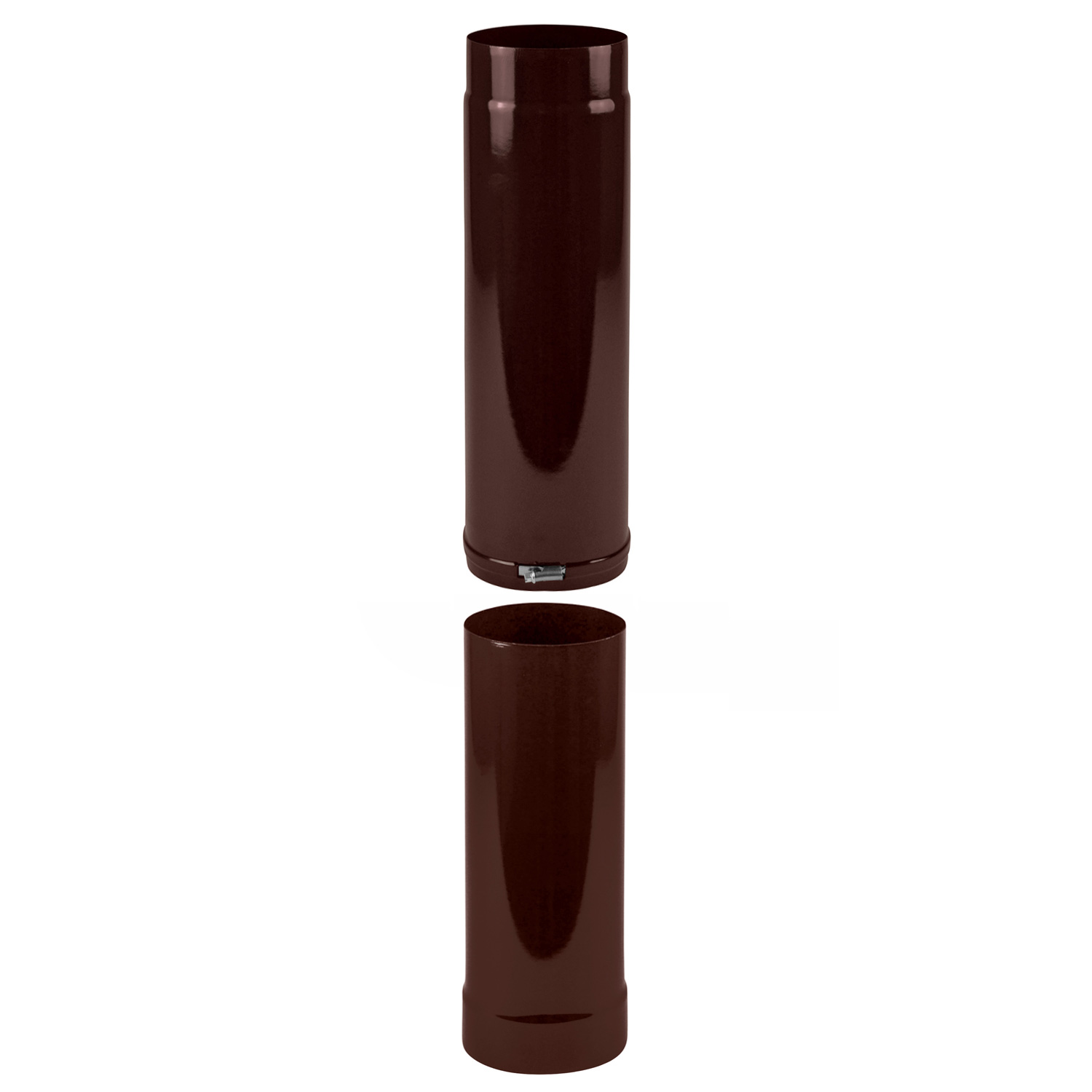 Raik Tuyau de Fumée / Tuyau de Poêle Émaillé 150mm - Tube Télescopique Marron