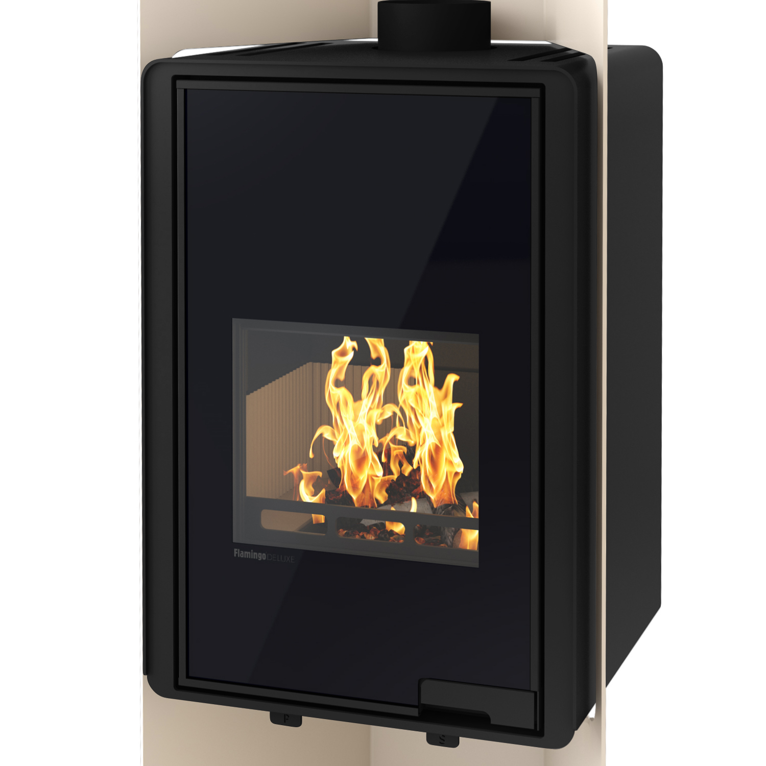 HS Flamingo Deluxe Pulau Poêle à bois Crème