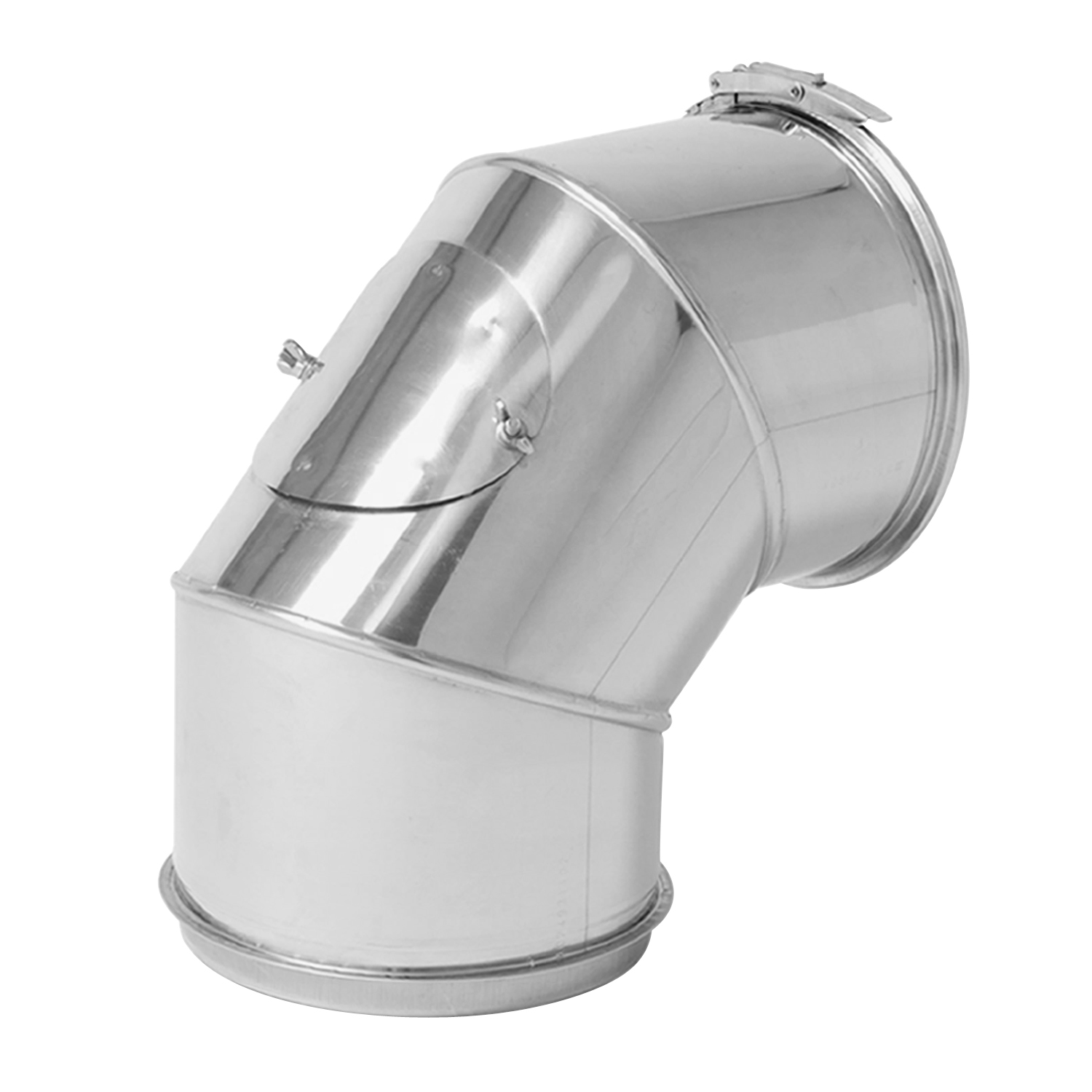 Opsinox conduit de cheminée en acier inoxydable 130 mm coude 90° BO9K