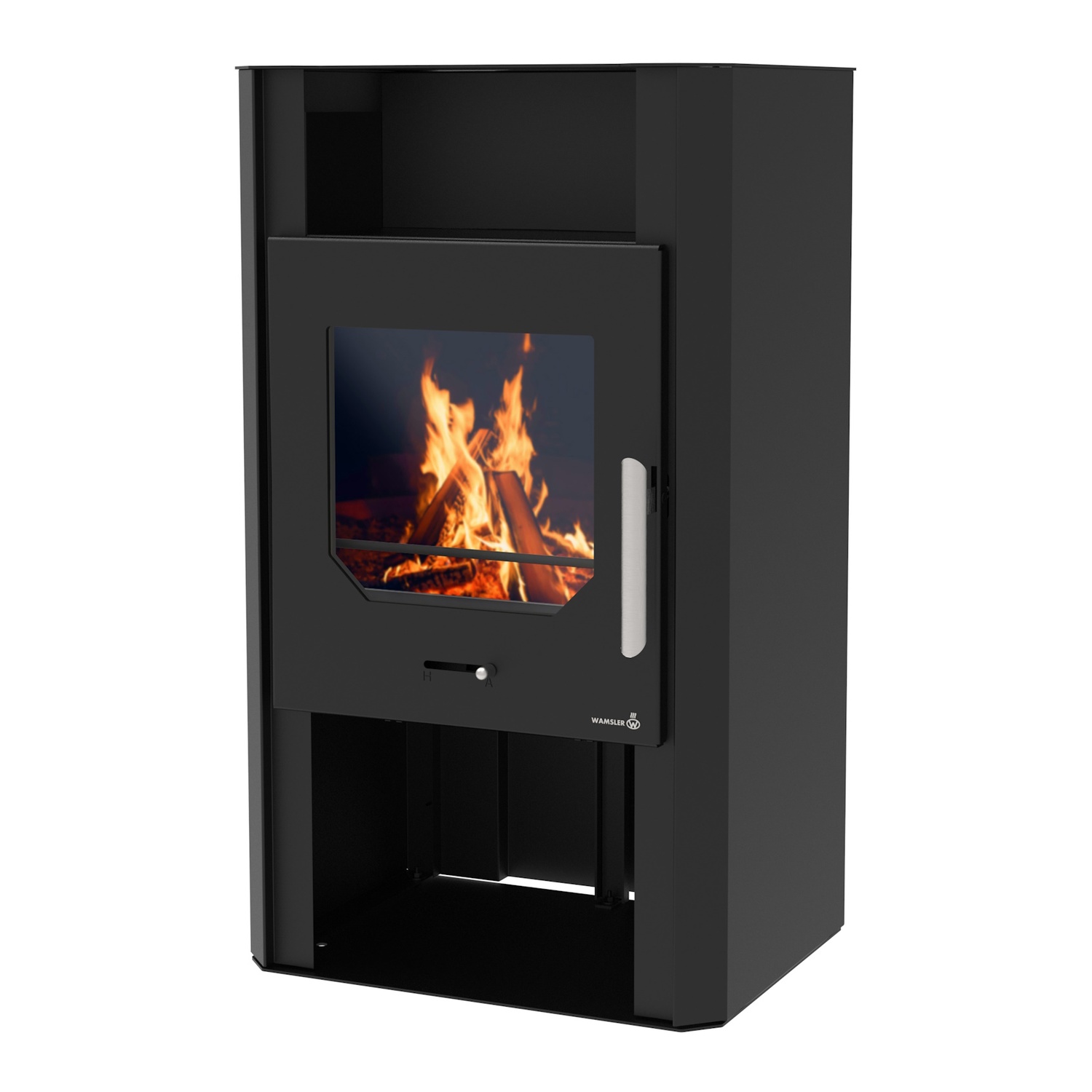 Wamsler poêle à bois « Cube » acier noir
