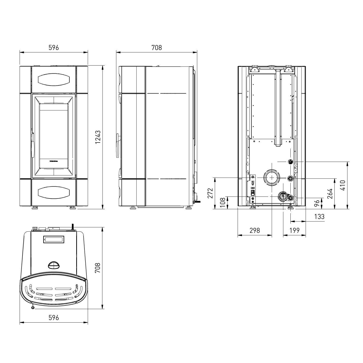 Extraflame Evolution Line Isidora Idro H20 poêle à granulés bouilleur Ivoire