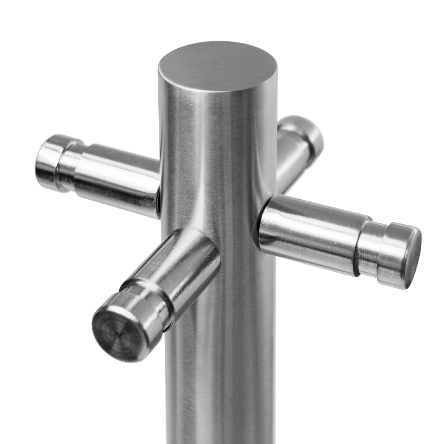 Ensemble d'outils de cheminée Cajus, 4 pièces, en acier inoxydable avec socle en verre, 66 cm