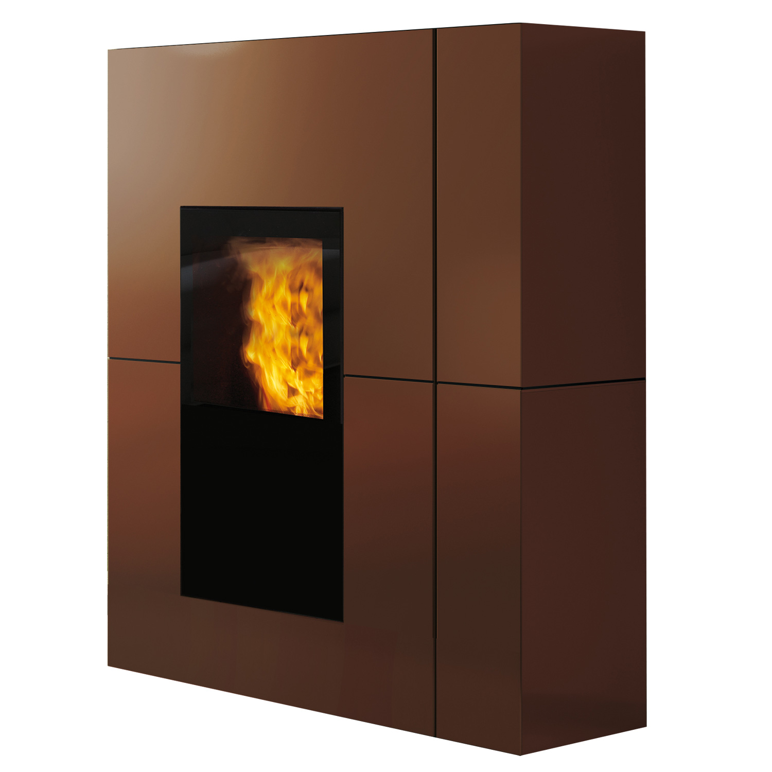 Edilkamin Blade H 23 Evo poêle à granulés bouilleur acier bronze inclus kit R-FX