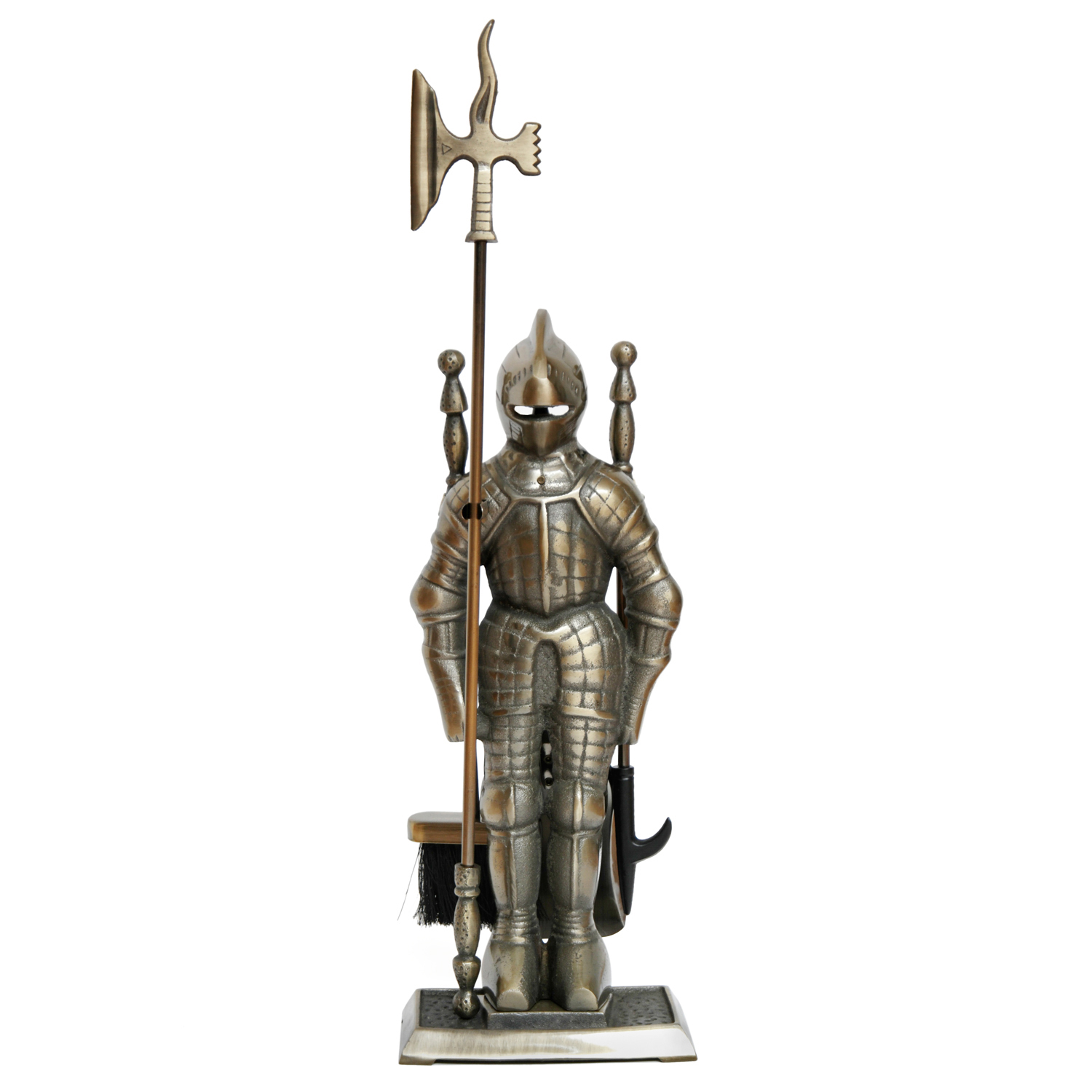 Ensemble d'outils de cheminée Chevalier Kunibert, 4 pièces, 73,5 cm