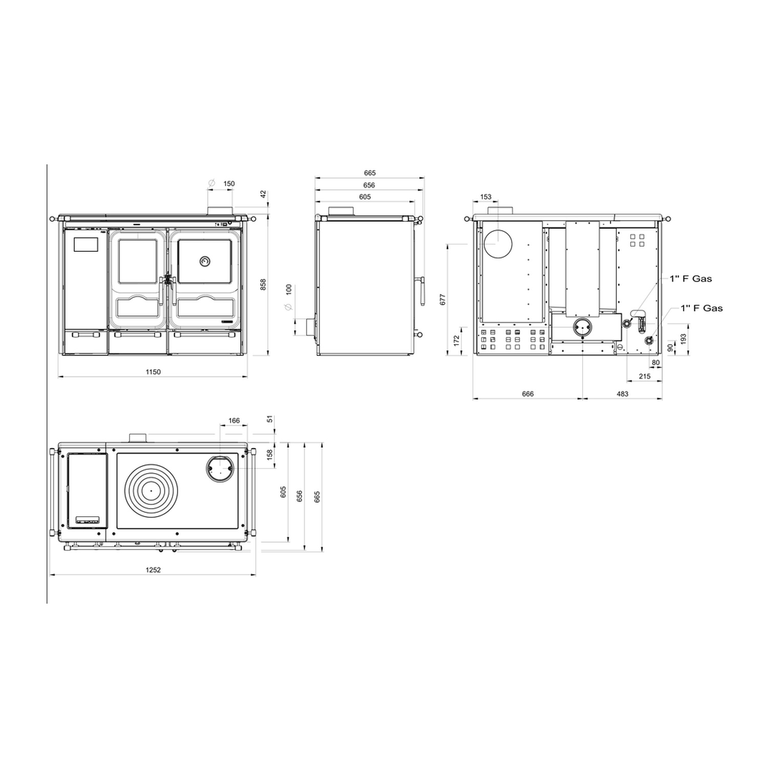 La Nordica SIERRA.16 - anthracite noir poêle à bois