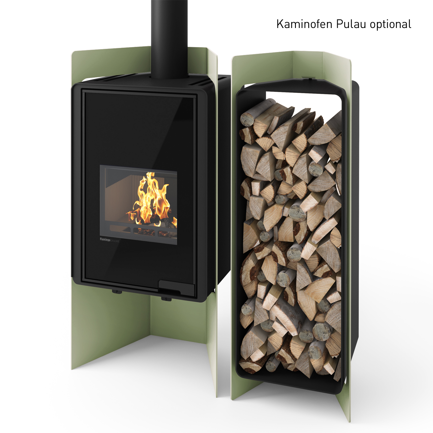 HS Flamingo Deluxe 4 Étagère en bois Olive