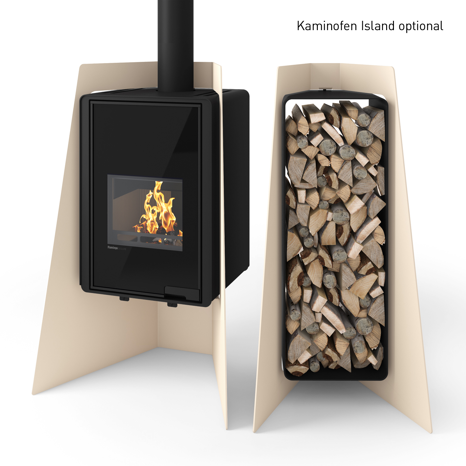 HS Flamingo Deluxe 3 Étagère en bois Crème