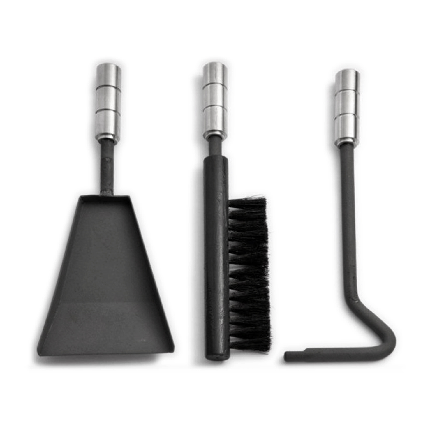 Ensemble d'accessoires pour cheminée à bois porte de compartiment range-bûches TermaTech TT20, noir