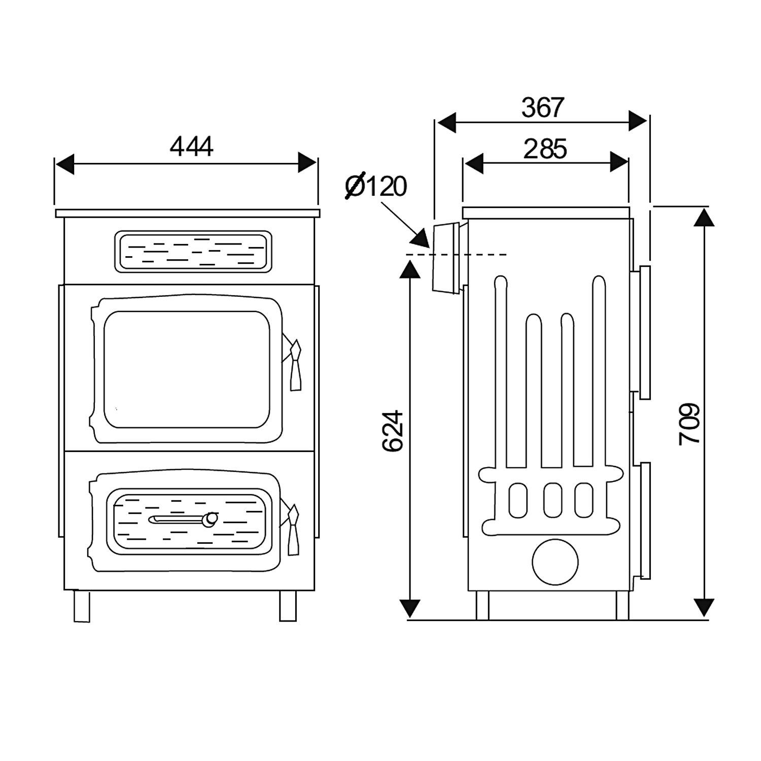 Wamsler 10960F-WO poêle d’atelier avec fenêtre