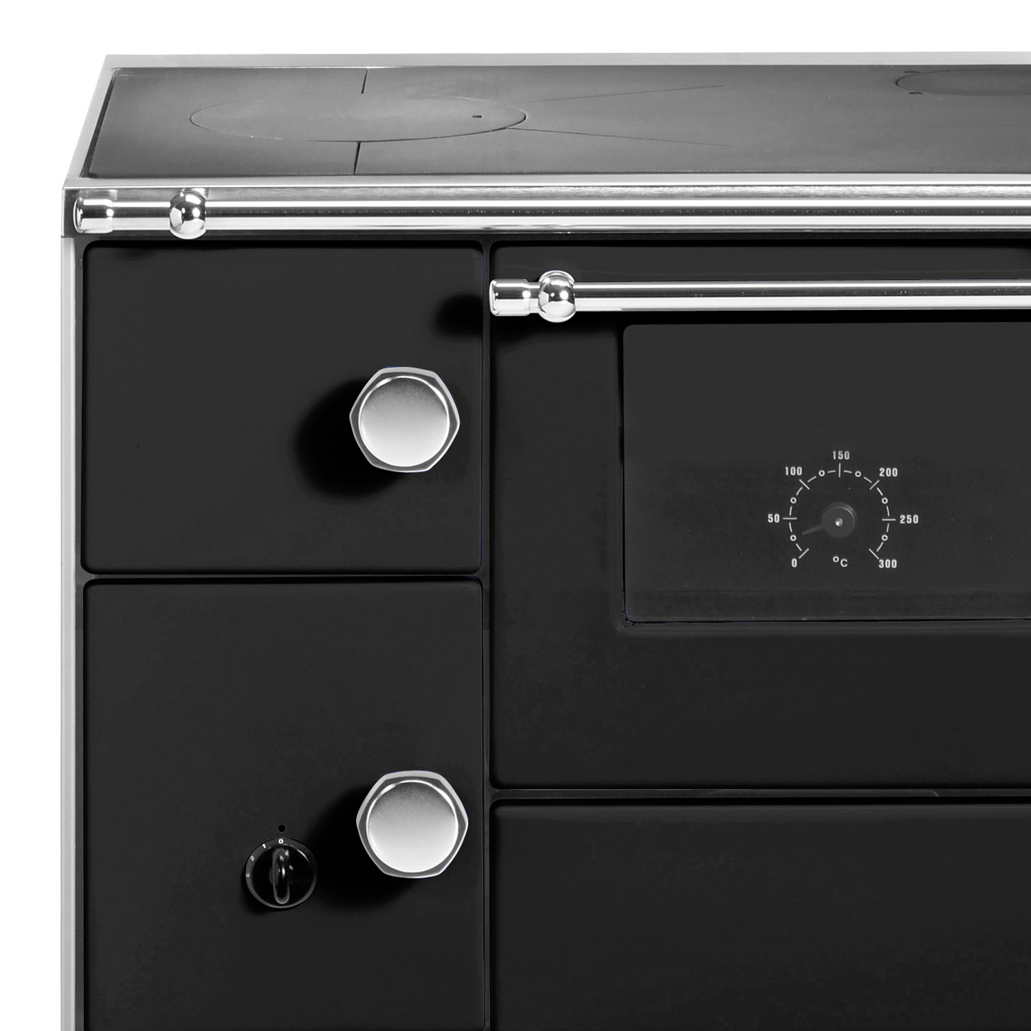 Wamsler K 176 A 70 Cuisinière en acier noir, four à droite
