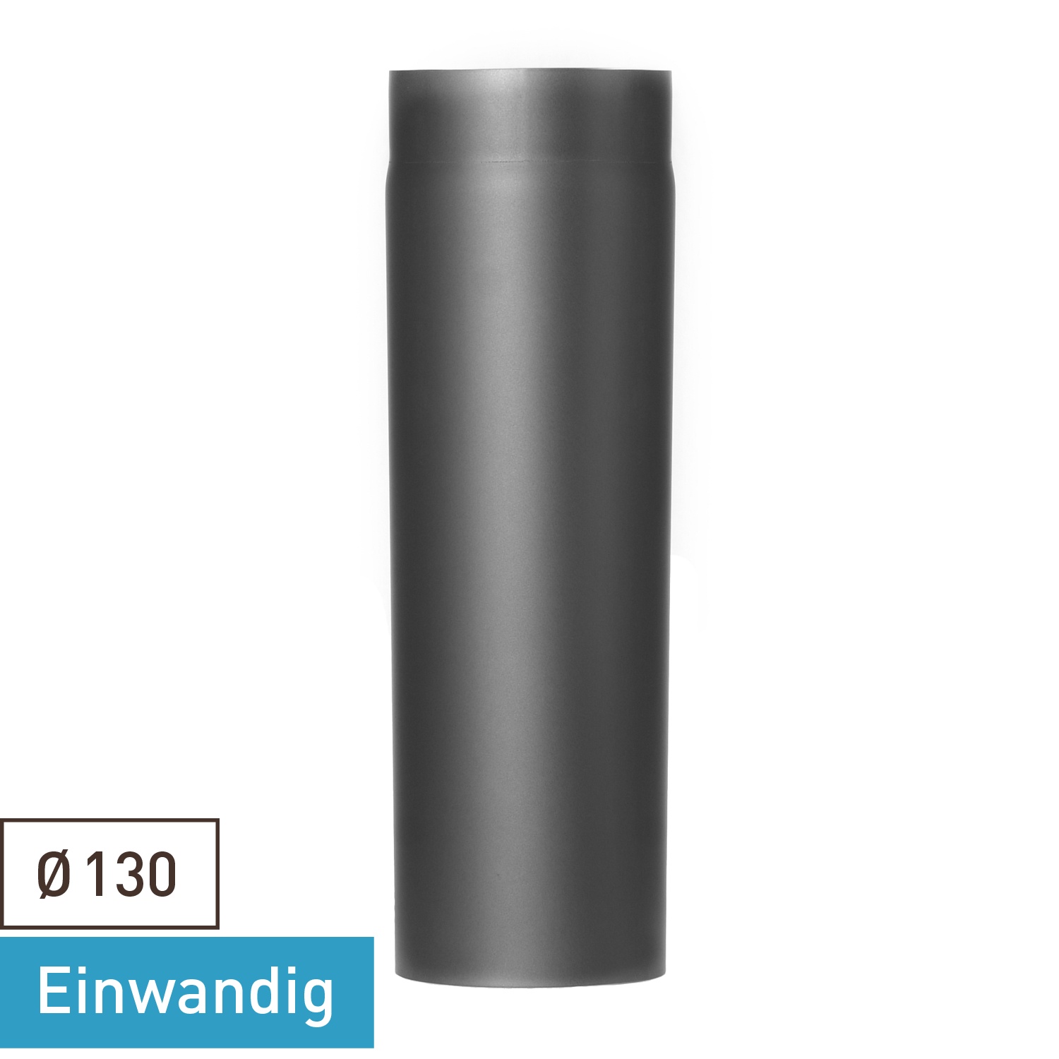 Raik Basic élément de longueur 130mm gris fonte L: 1000mm pour tuyau de fumée / conduit de fumée