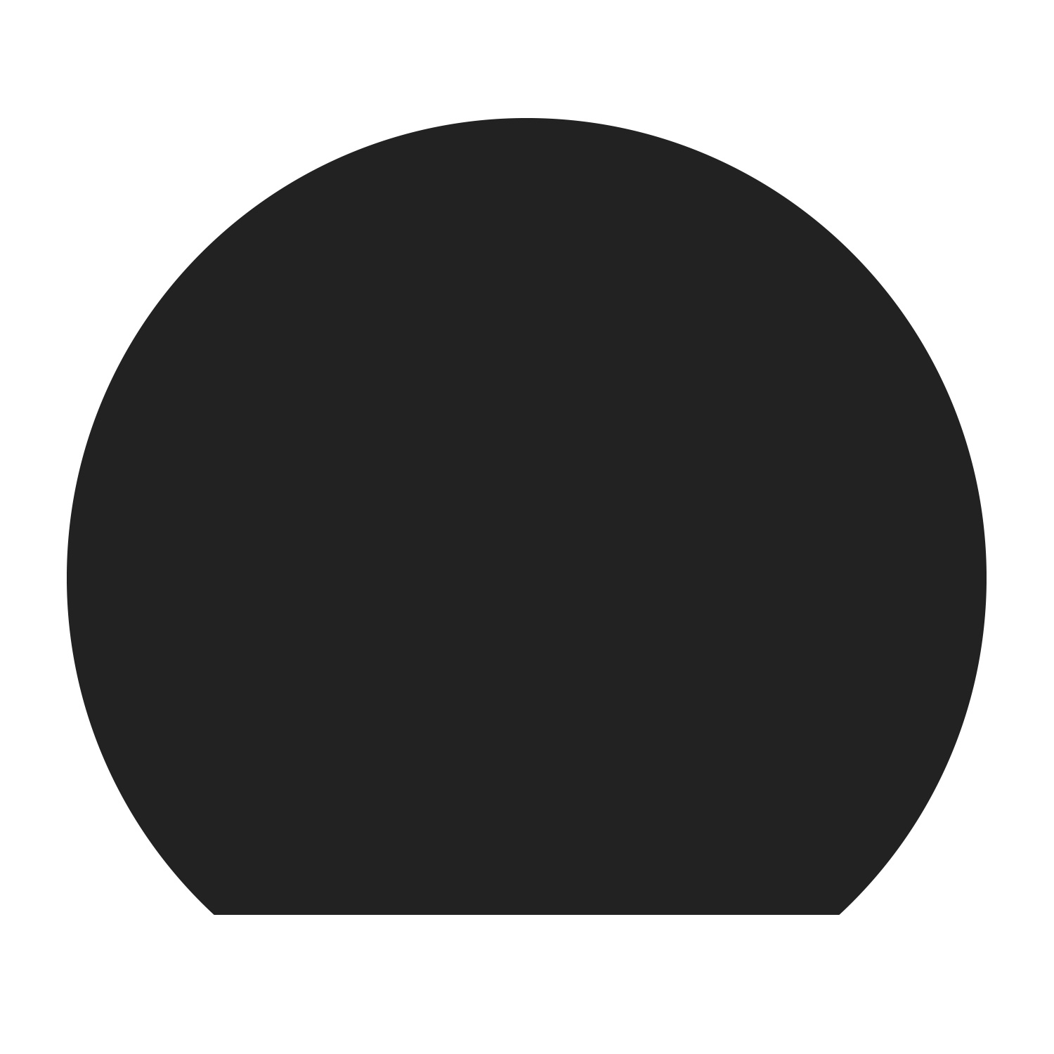 Plaque de sol Raik B7 section circulaire noir revêtu par poudre 1200 x 1050 mm
