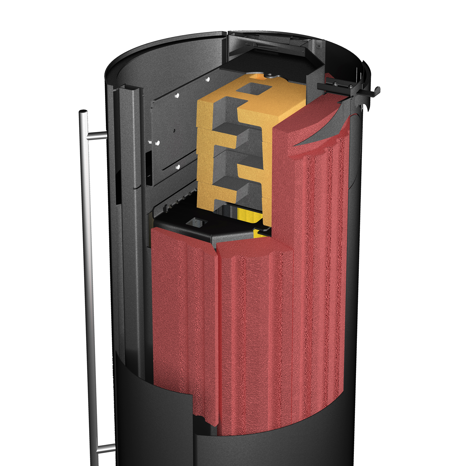 Olsberg Tenorio PowerSystem Compact Poêle à bois Acier Noir Olsberg Tenorio PowerSystem Compact Poêle à bois Acier Noir