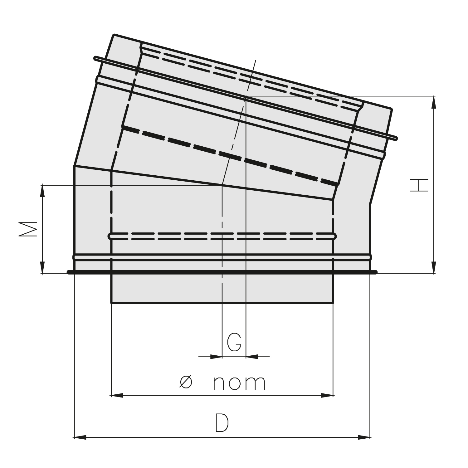 Opsinox conduit de cheminée en acier inoxydable 200mm coude 15° BO1