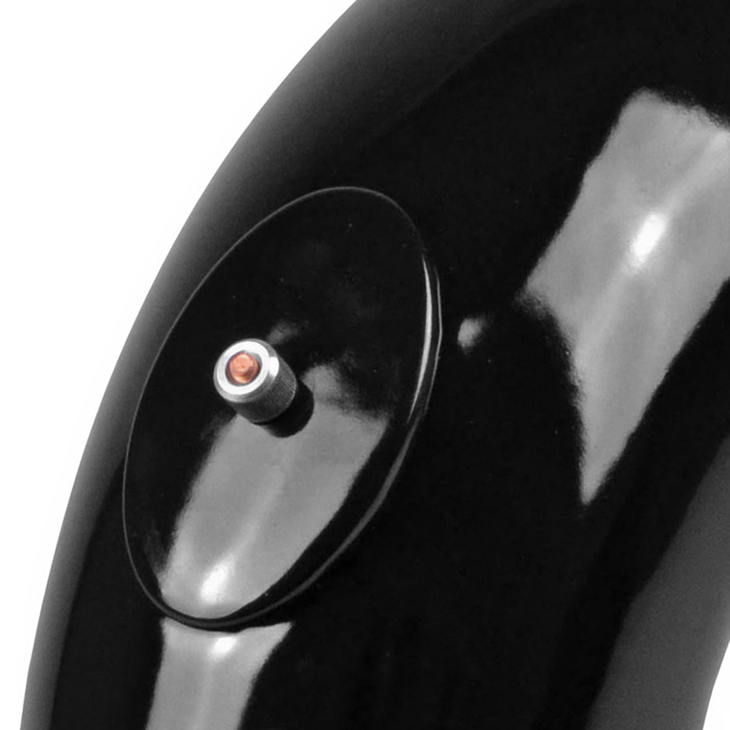 Coude de conduit de fumée / Coude de tuyau de poêle émaillé 150 mm - Coude lisse à 90° noir avec ouverture de nettoyage.