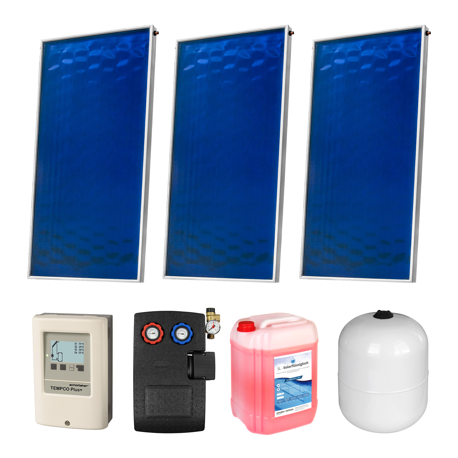 6 m² Ensemble de capteurs solaires plats Ensol 2