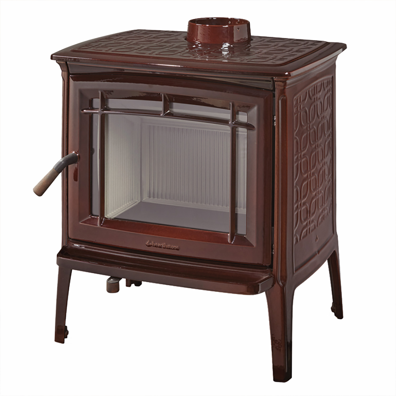 Poêle à bois Hergom Shelburne en fonte Majolica marron