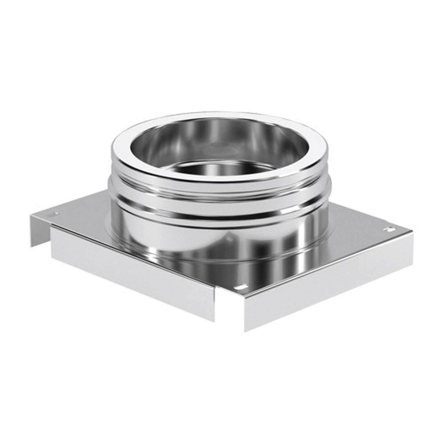 Schiedel ICS plaque de base Ø200 mm avec évacuation en bas double paroi brillant