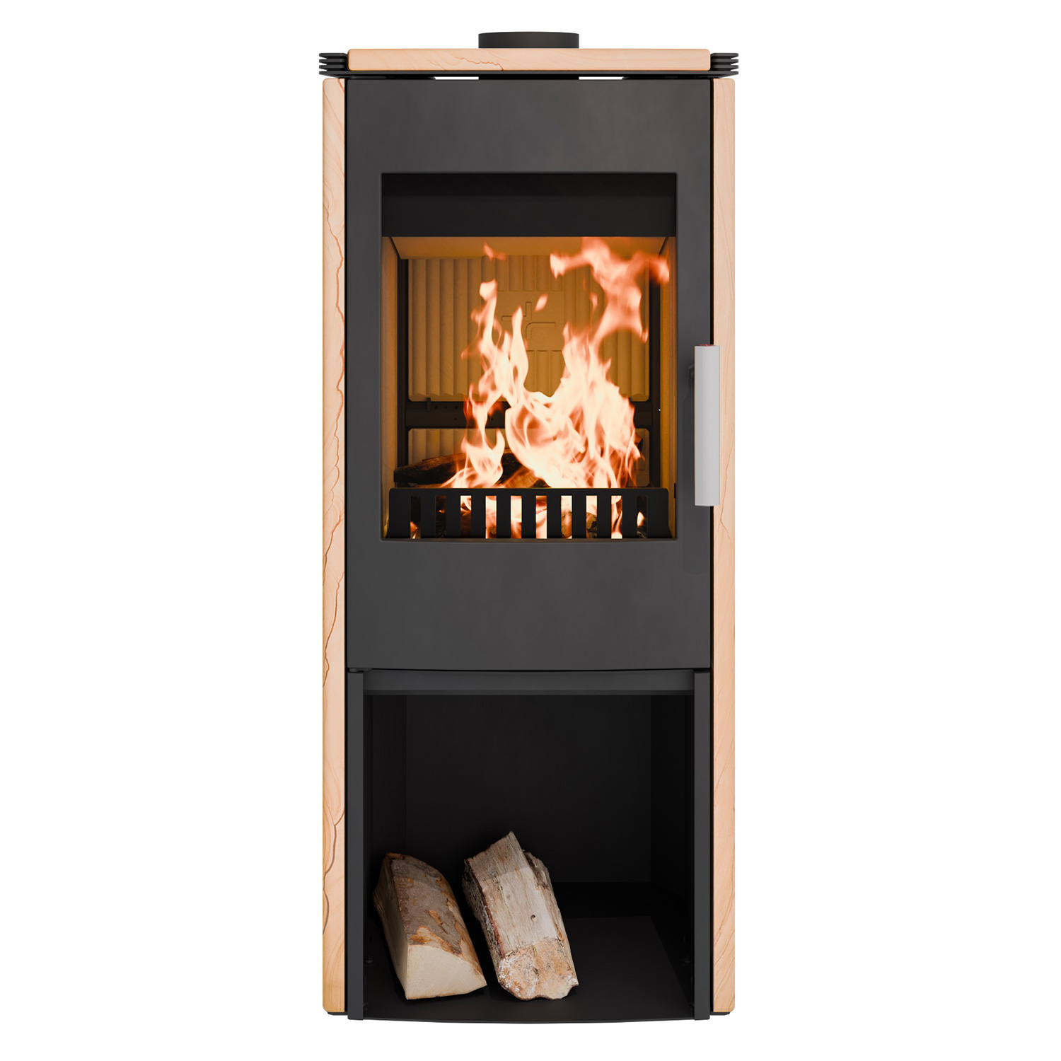 Haas+Sohn Montegrotto III Poêle à bois Noir / Woodstone