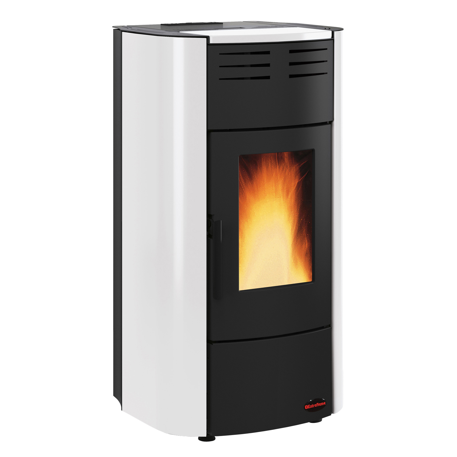 Extraflame Raffaella Idro H15 poêle à granulés bouilleur acier blanc Extraflame Raffaella Idro H15 poêle à granulés bouilleur acier blanc