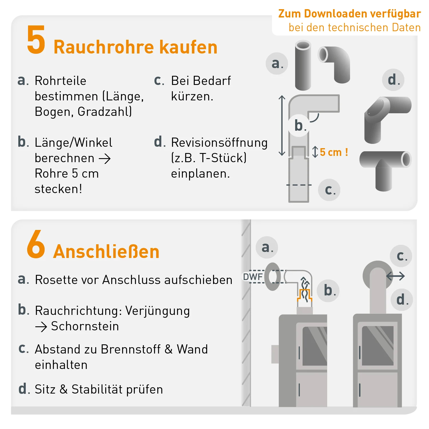 Raik Tuyau de fumée / Tuyau de poêle 120mm - Doublure double paroi non revêtue