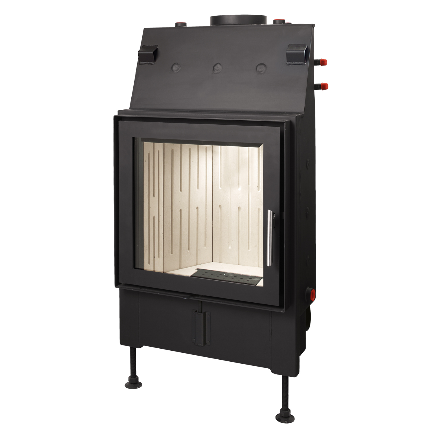 Schmitzker No4 10kW insert de cheminée à eau avec cadre en acier - Ensemble complet avec réservoir tampon TPSR 600L + 1 SWT
