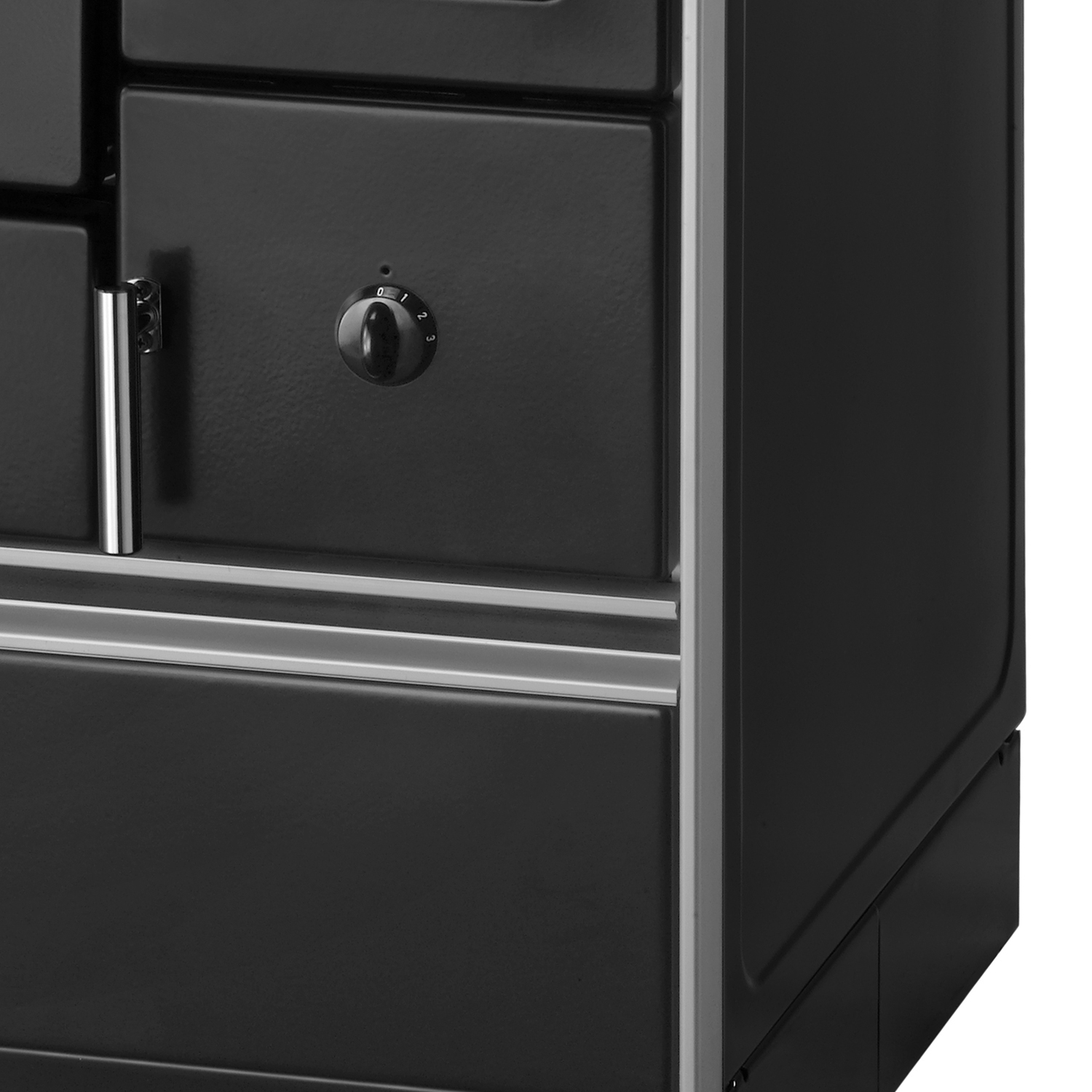 Wamsler K 176 F/A 70 Cuisinière en acier noir, compartiment de cuisson à gauche