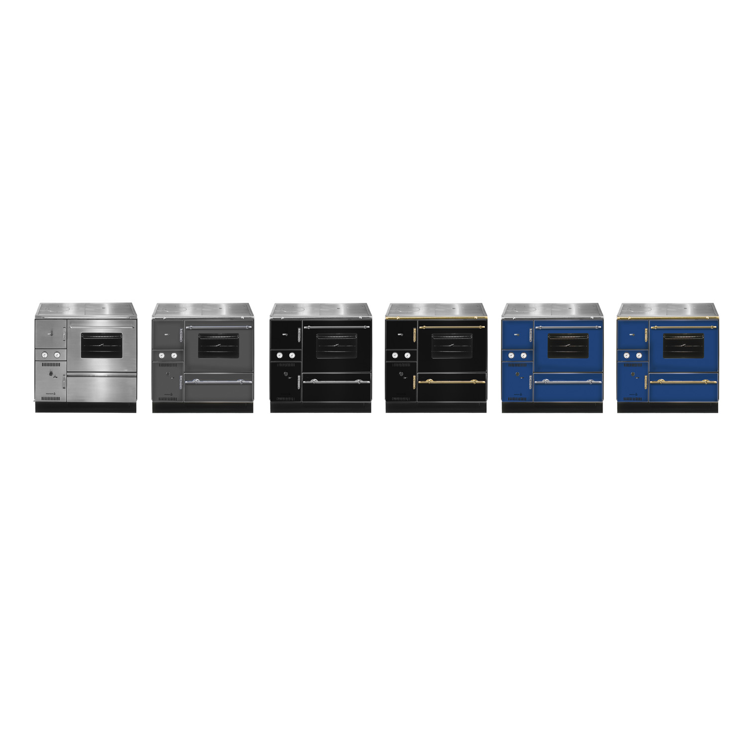 Wamsler K 148 CL cuisinière à bois avec échangeur d'eau en acier inoxydable, conduit de fumée à droite