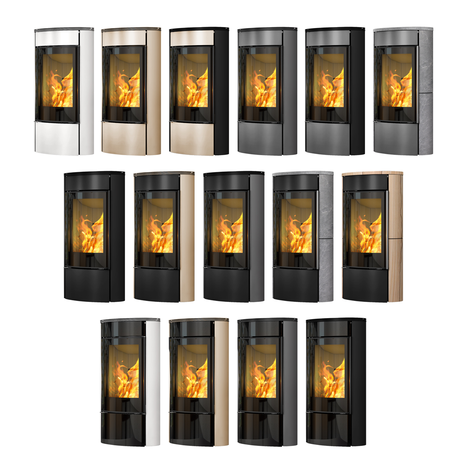 Spartherm Senso S Poêle à bois Titane / Nero