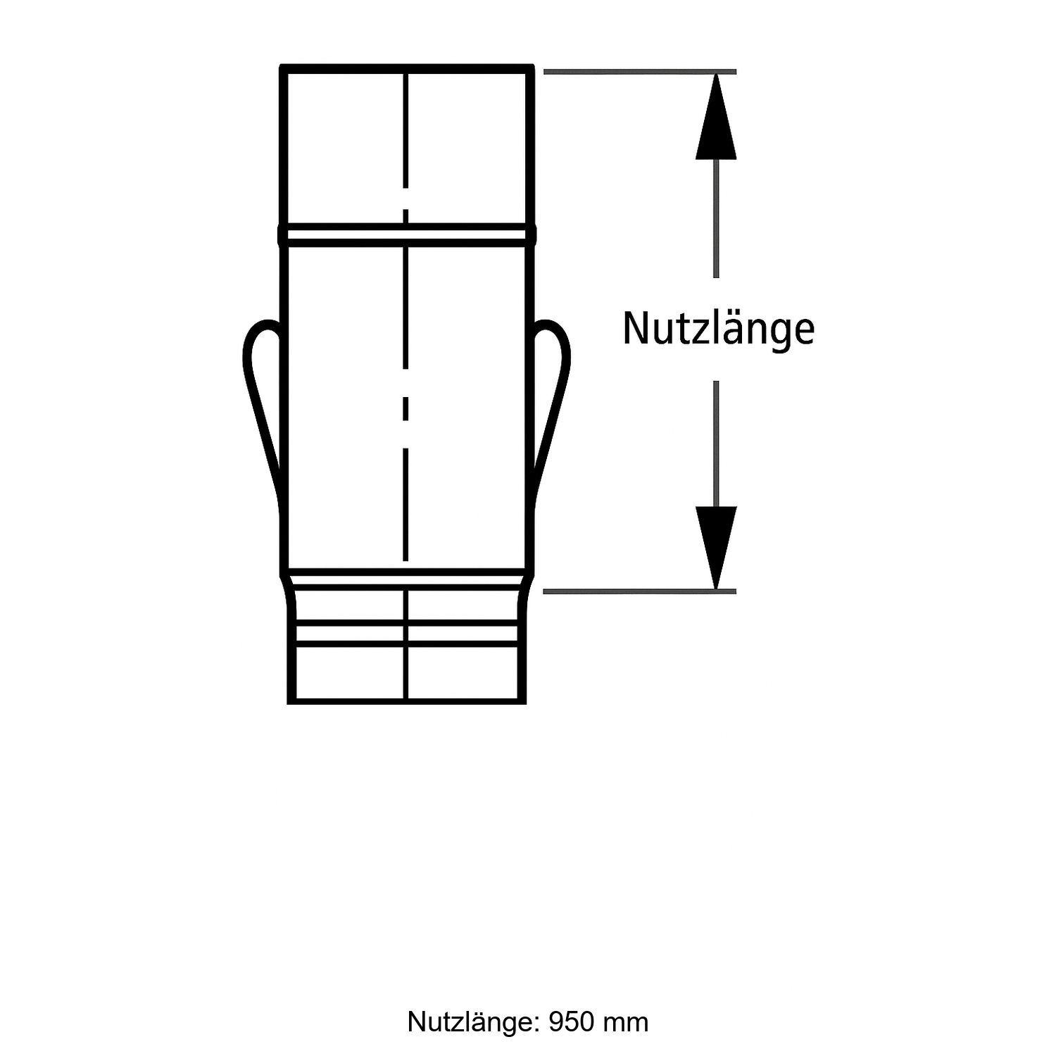 Schiedel PRIMA PLUS élément de purge 1000mm Ø180 mm simple paroi mat