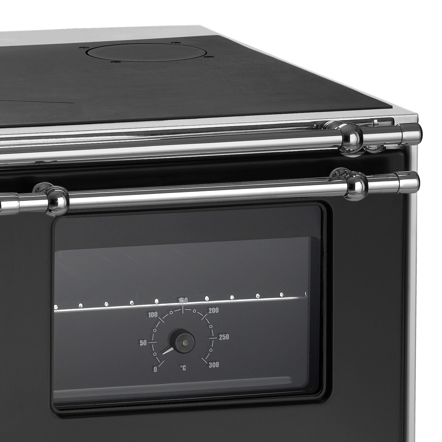 Westminster K76-70 cuisinière à bois acier noir, droite