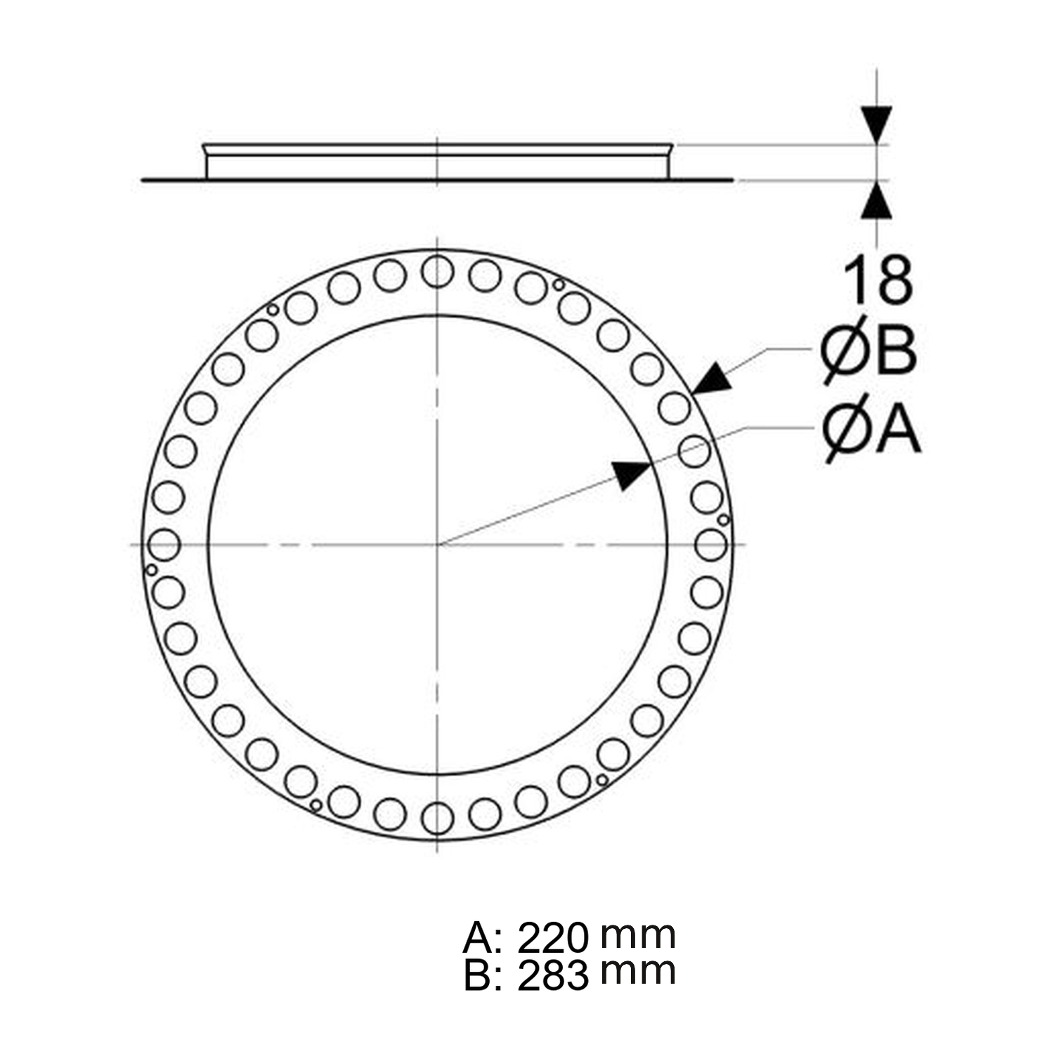 Schiedel ICS rosace anti-pluie pour traversée de paroi Ø130 mm double paroi brillante