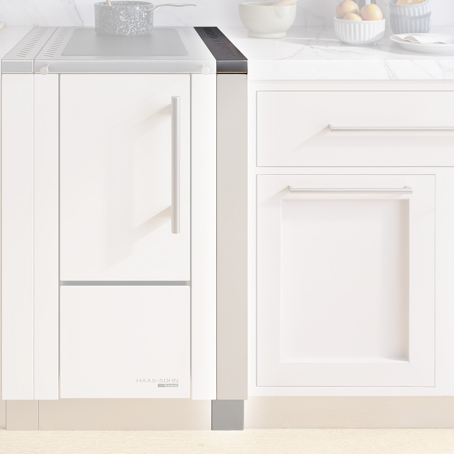 Haas+Sohn barre d'espacement HS 40 droite, blanc