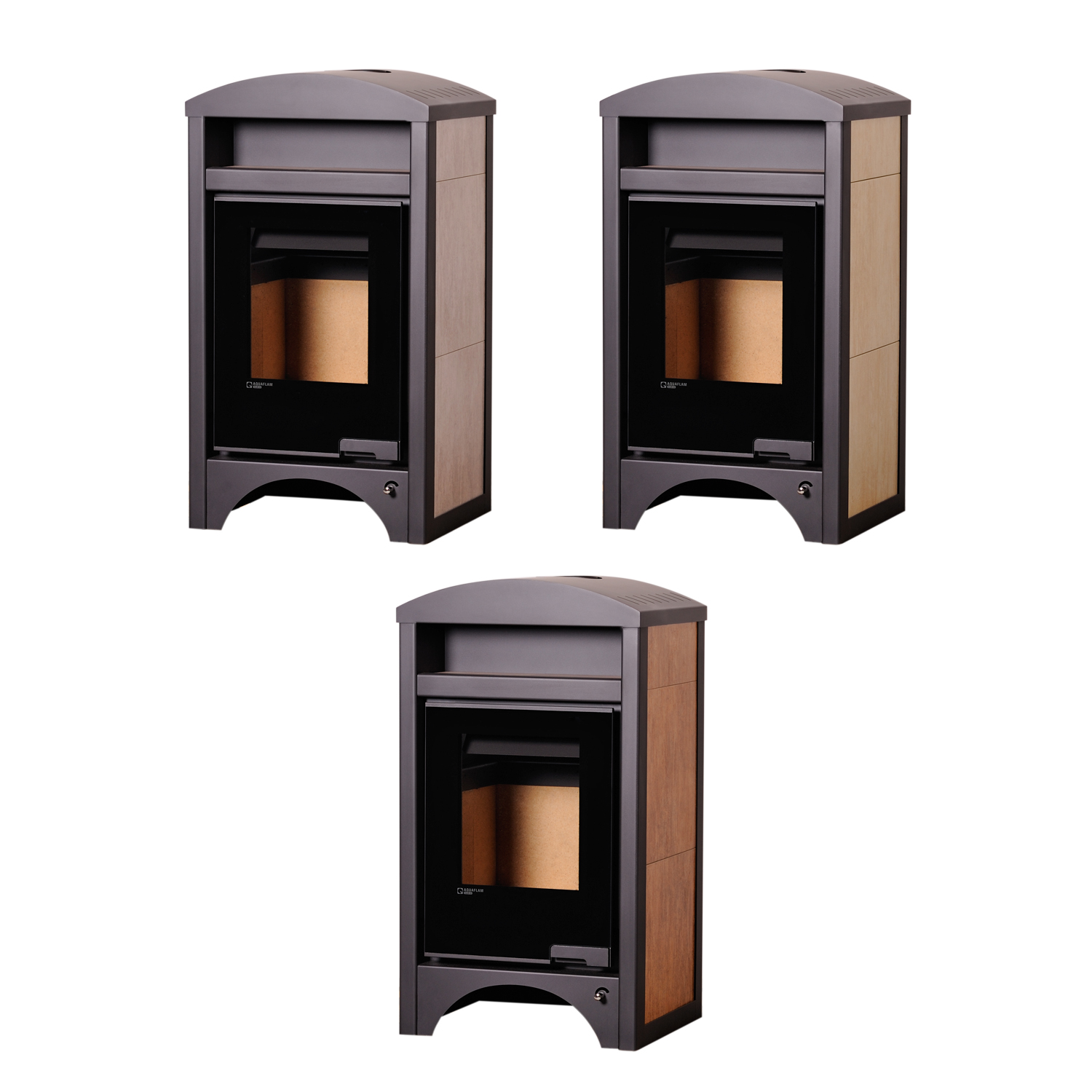 Aquaflam Vario Barma Manuel Poêle à bois avec échangeur thermique Noyer 11/5 kW