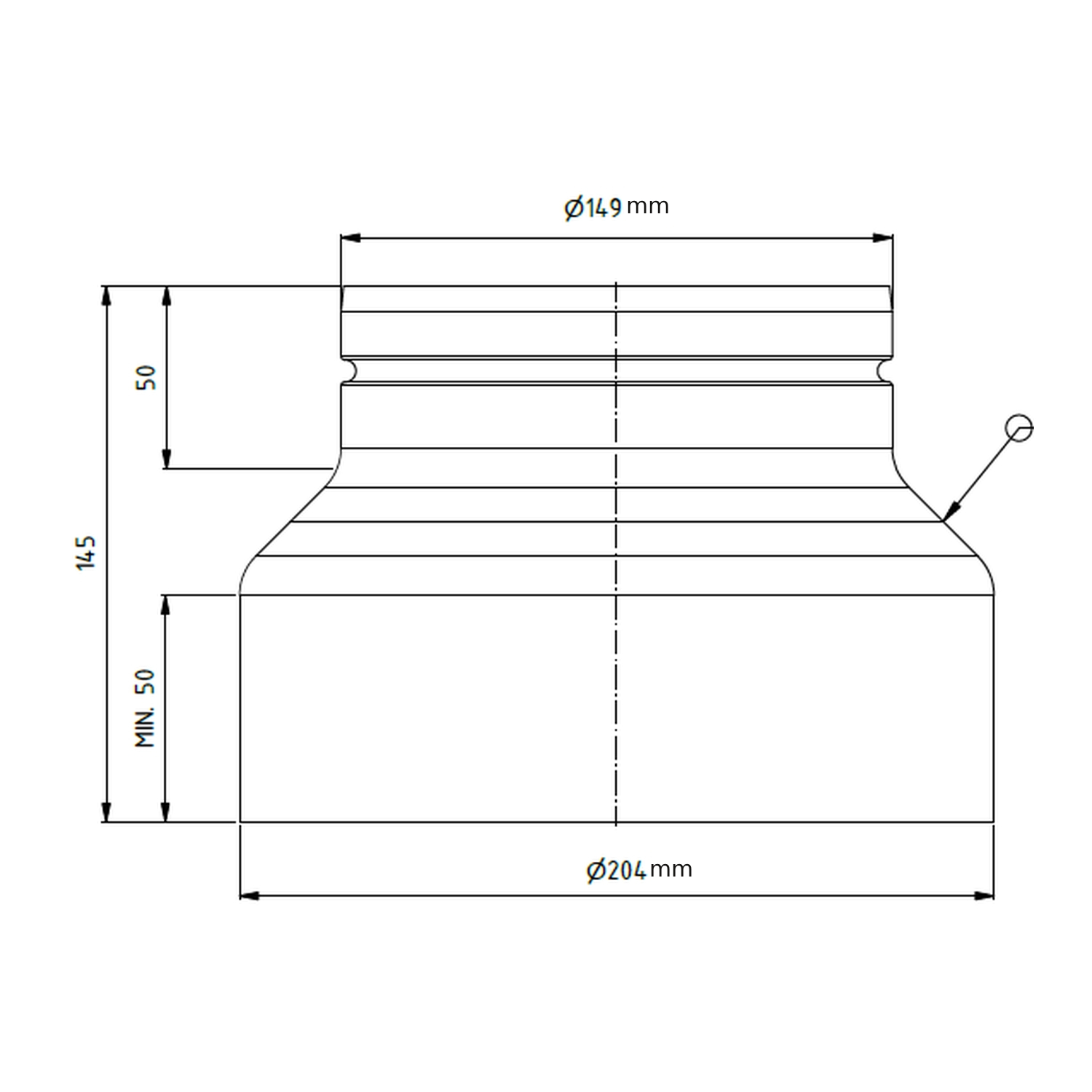Raik réduction LS diamètre 200