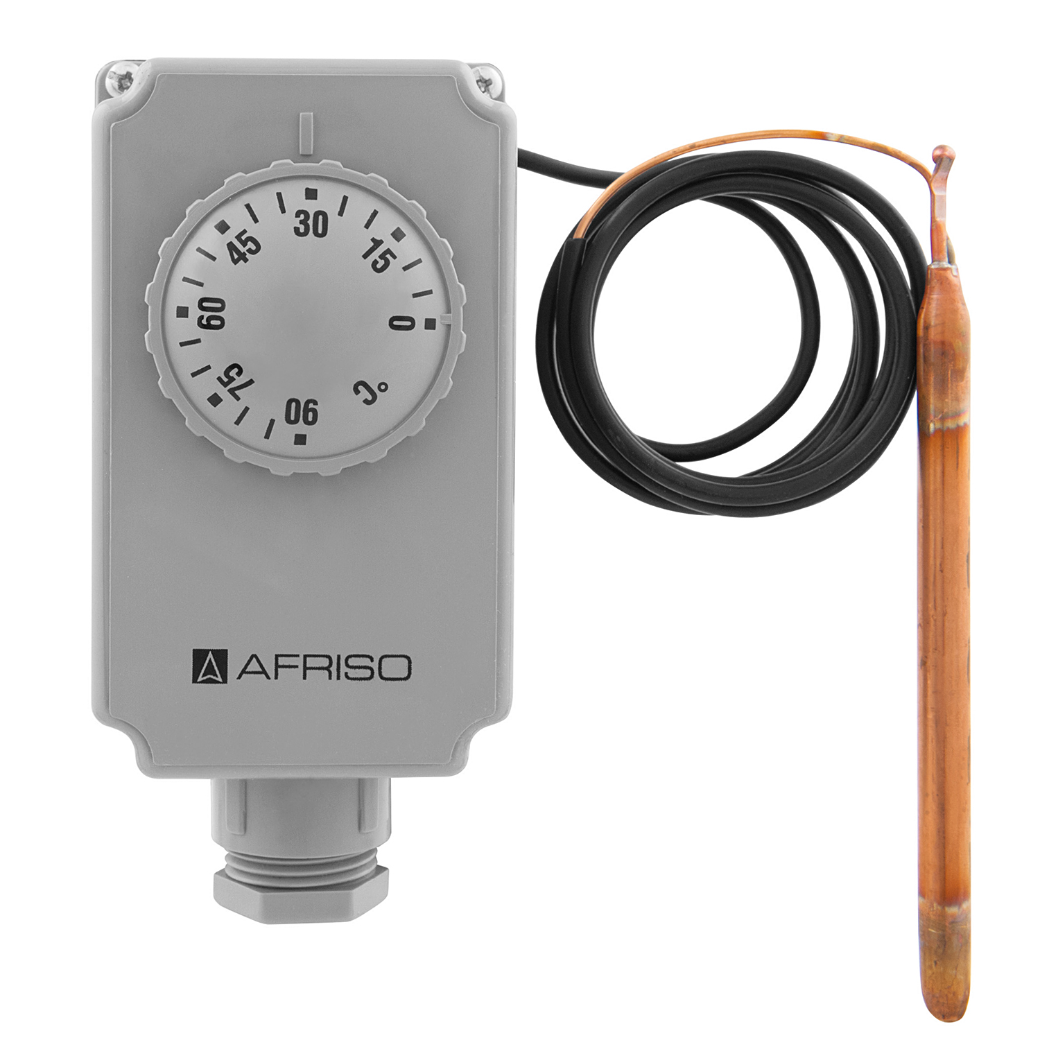 Afriso GTK Thermostat de boîtier avec capillaire 2000 mm, régulateur de température