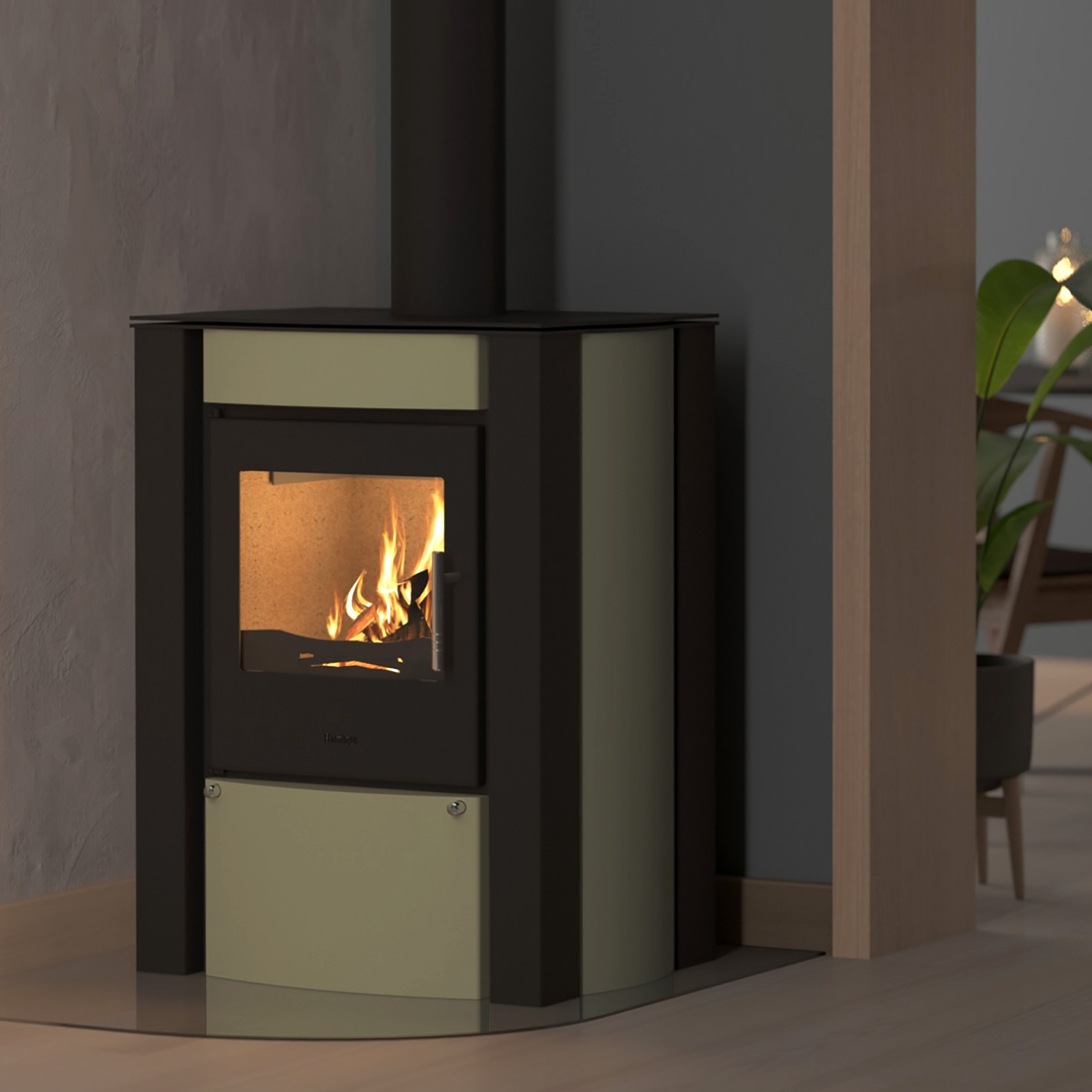 Poêle à bois HS Flamingo AMOS Olive