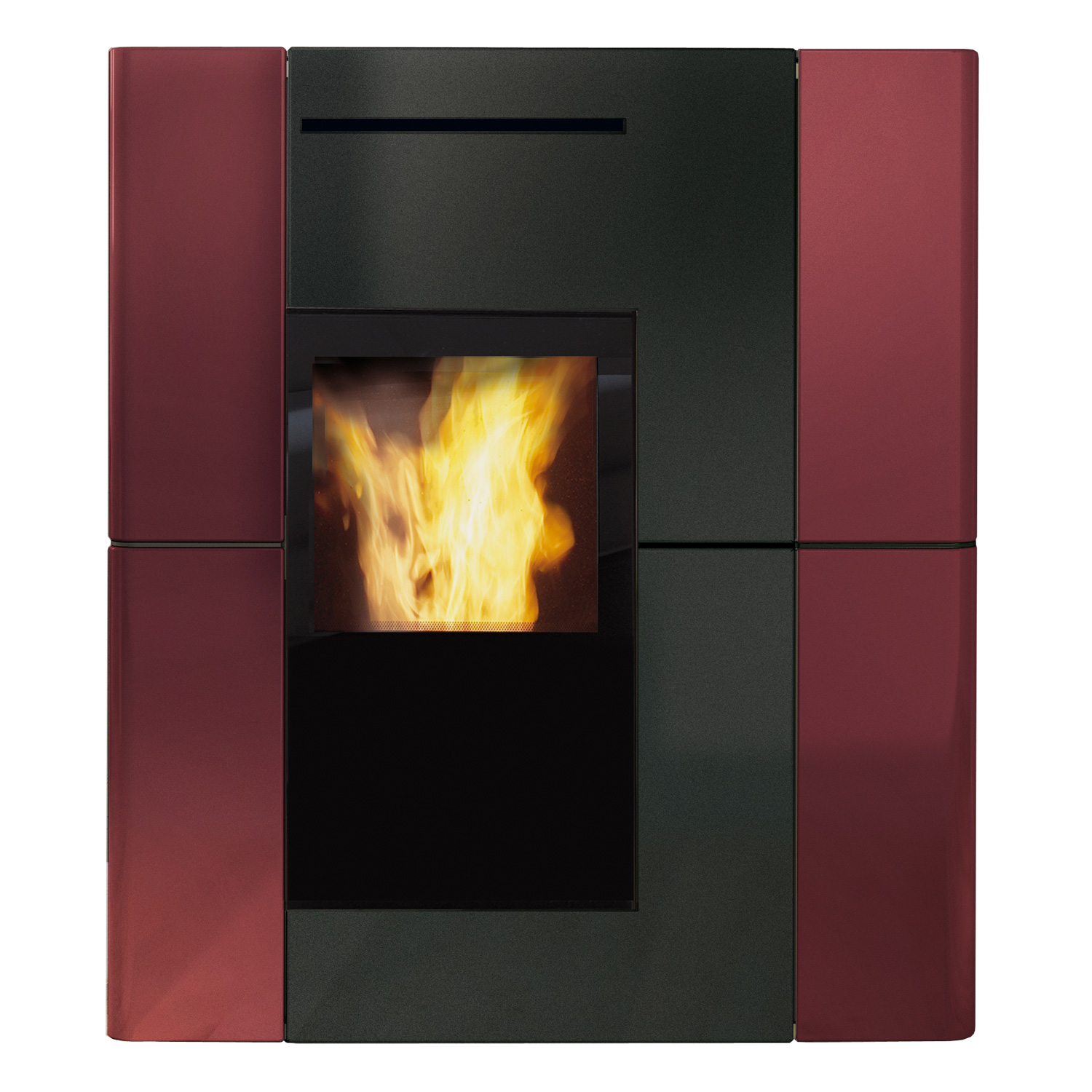 Edilkamin Blade H 23 Evo poêle à granulés bouilleur céramique Bordeaux inclus Kit R-FX