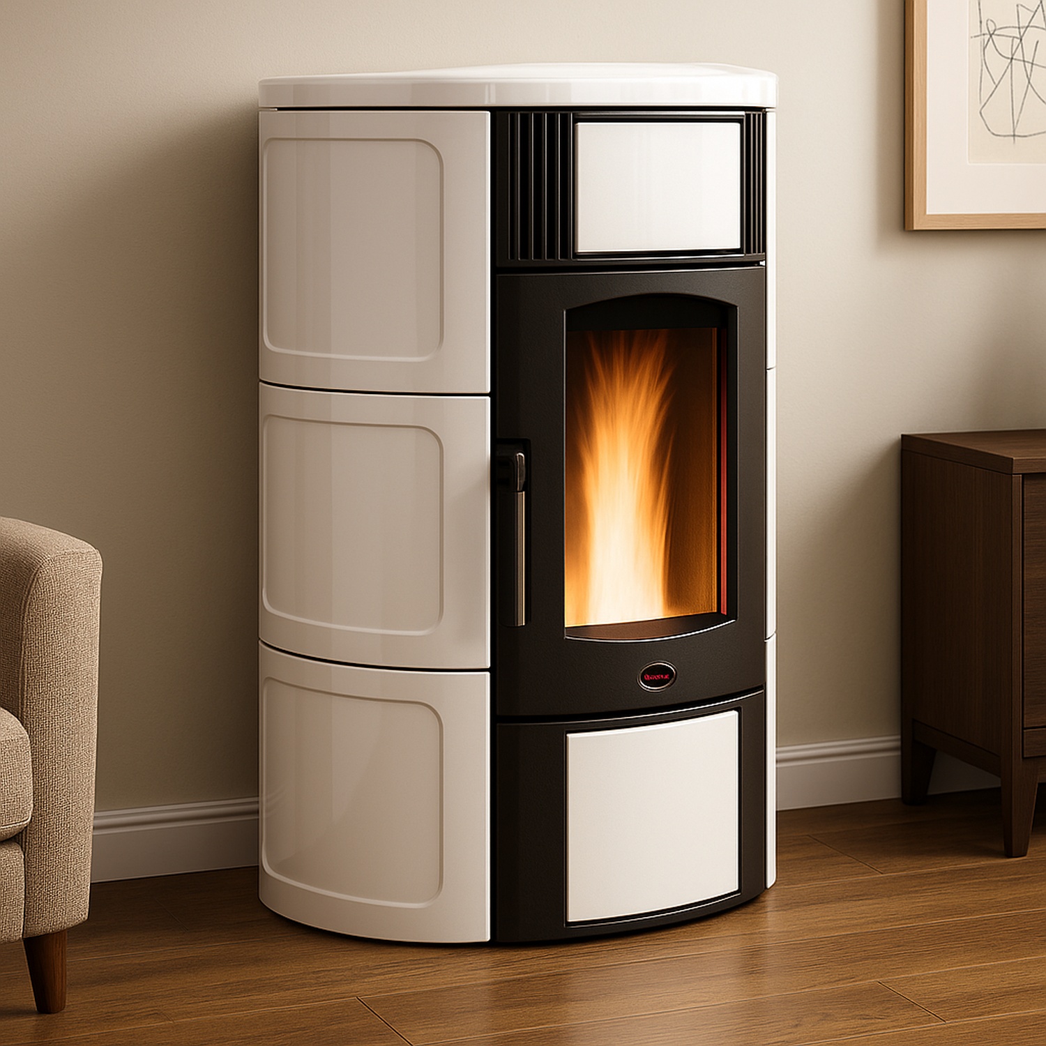 Extraflame ISIDE IDRO 5.0.16 - Blanc poêle à granulés bouilleur