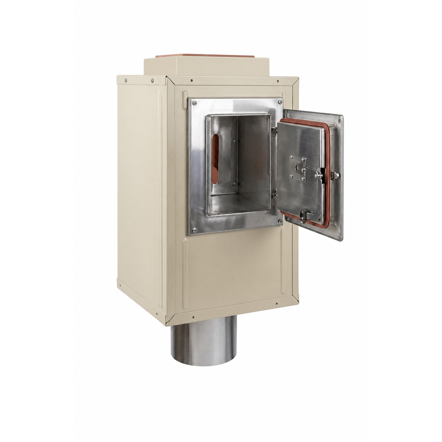 Schiedel Élément de gaine LB90 H=500 mm 250x250 mm avec raccord de ramonage PPL carré en haut Ø 180 mm