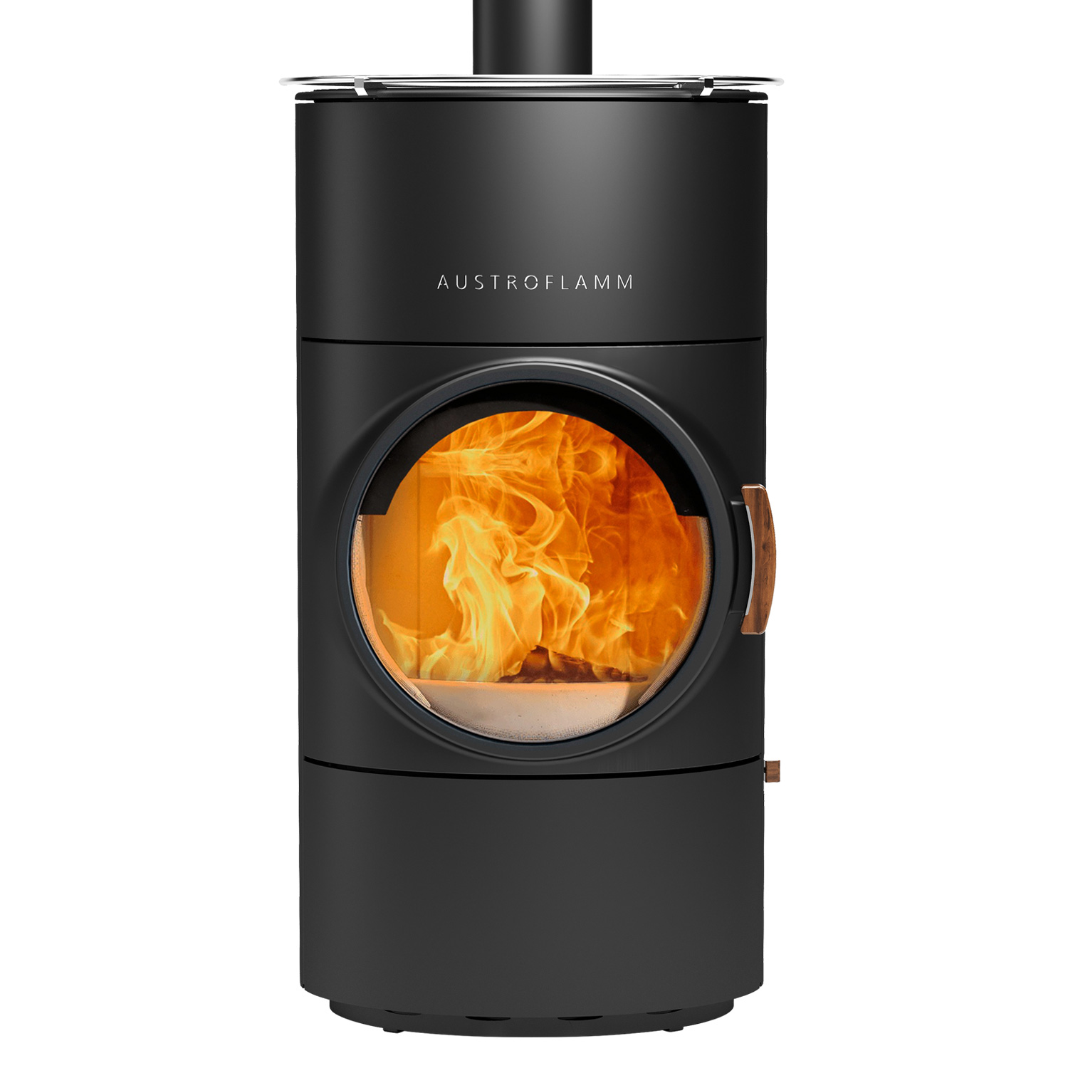 Austroflamm Clou compact Cook poêle à bois en acier gris fonte, sortie de fumée par le haut Austroflamm Clou compact Cook poêle à bois en acier gris fonte, sortie de fumée par le haut