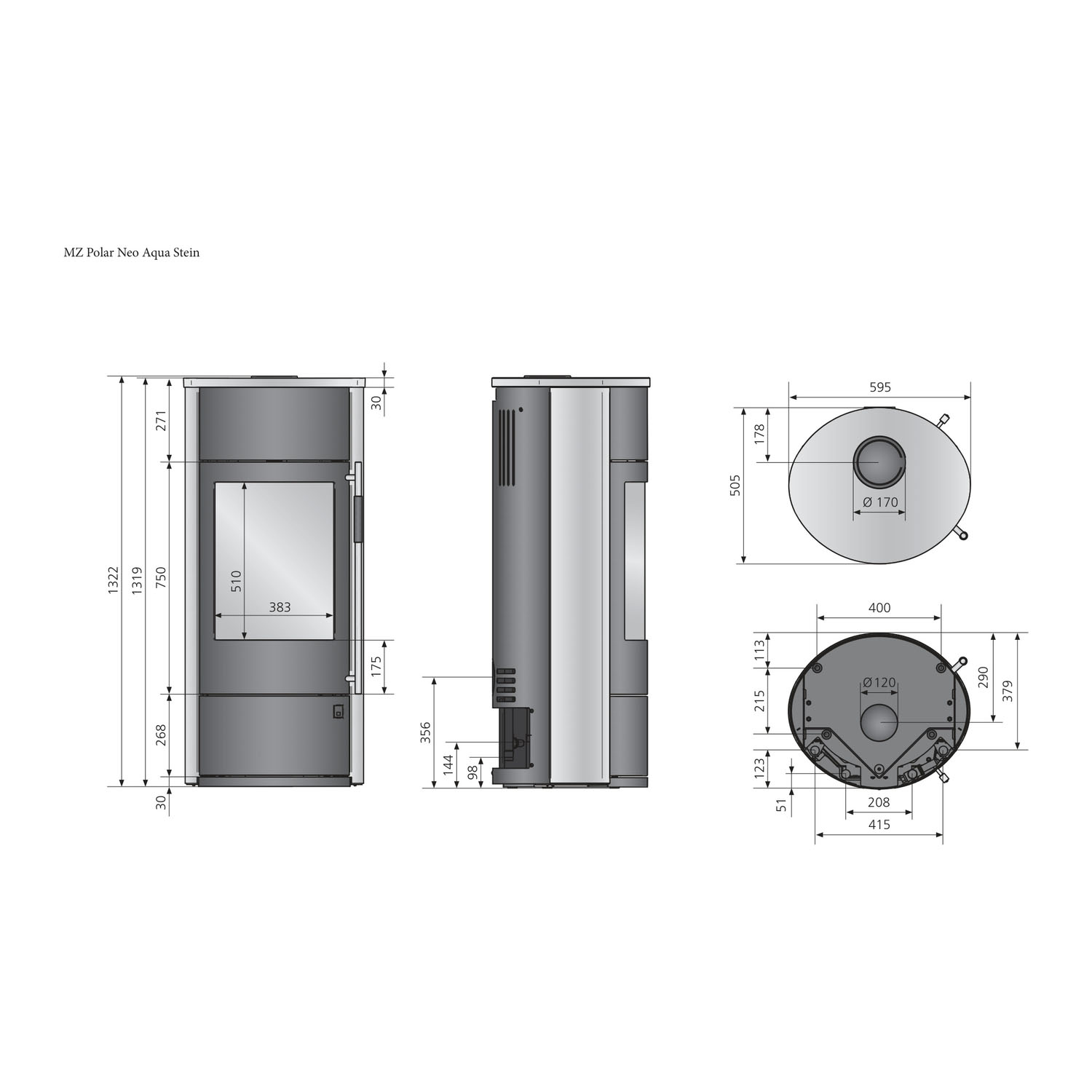 Oranier Polar Neo Aqua wasserführender Kaminofen