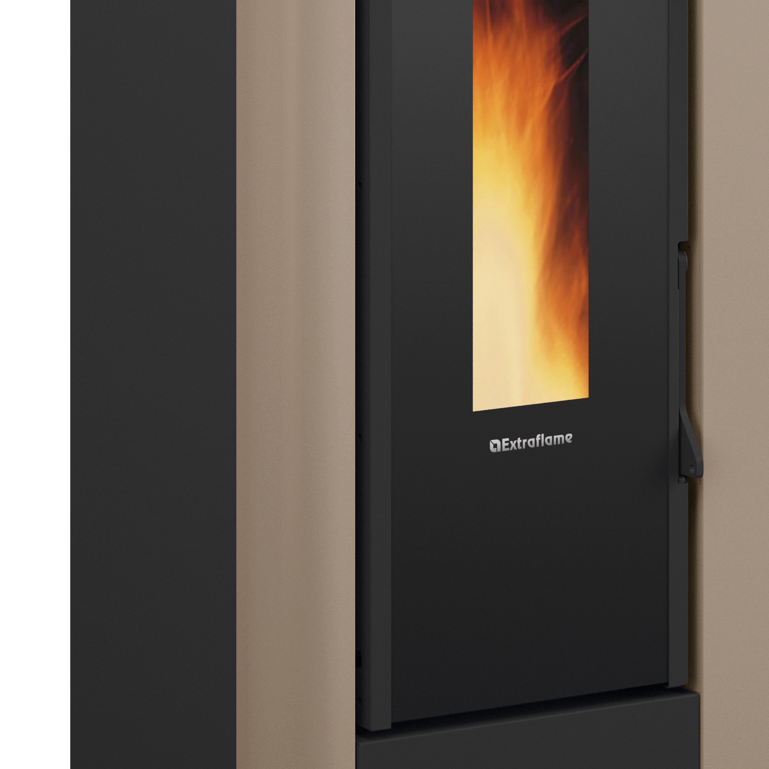 Extraflame Virna Idro Poêle à granulés hydraulique en acier Tortora Mat