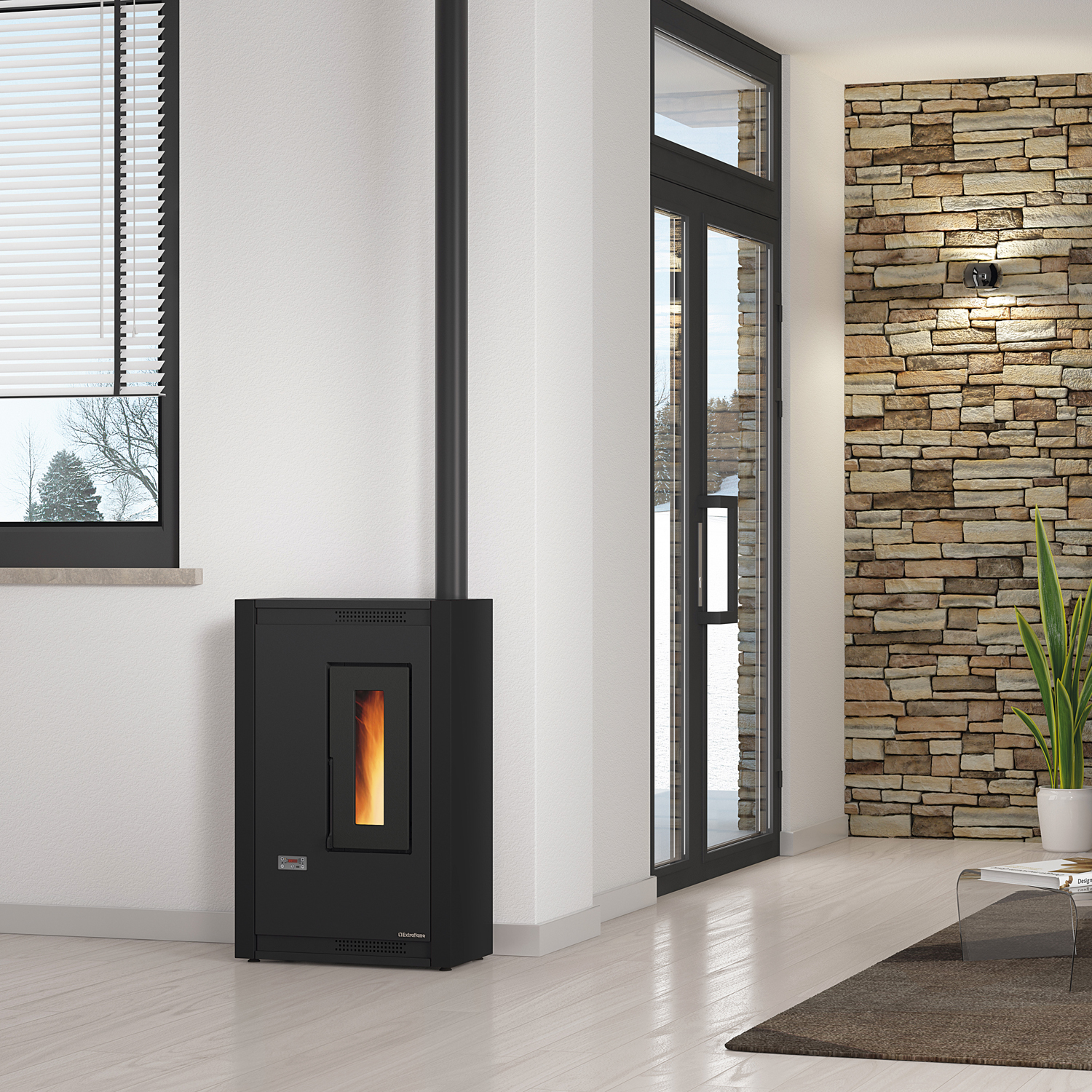 Extraflame Luisella 16 5.0 poêle à granulés noir