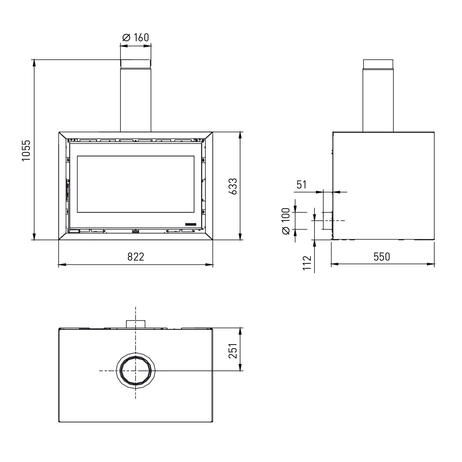 La Nordica Prestige Line Dante Poêle à bois Acier Noir Mat La Nordica Prestige Line Dante Poêle à bois Acier Noir Mat