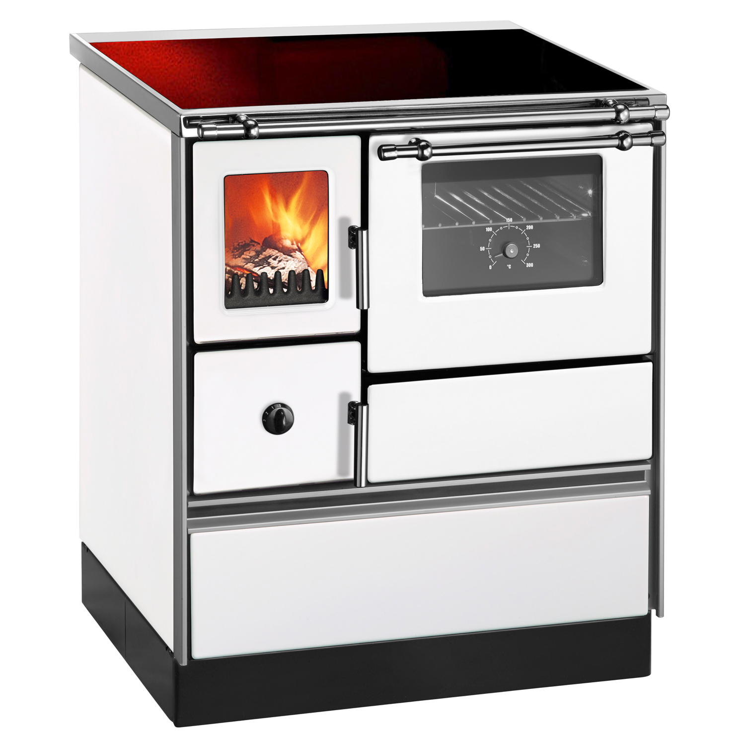 Wamsler K 176 F/A 70 Style Cuisinière Blanche, Plaque Vitrocéramique, Four à Droite Wamsler K 176 F/A 70 Style Cuisinière Blanche, Plaque Vitrocéramique, Four à Droite