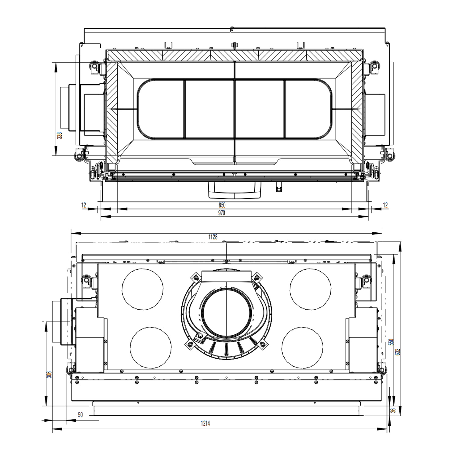 Austroflamm 97x74 S 2.0 Insert de cheminée
