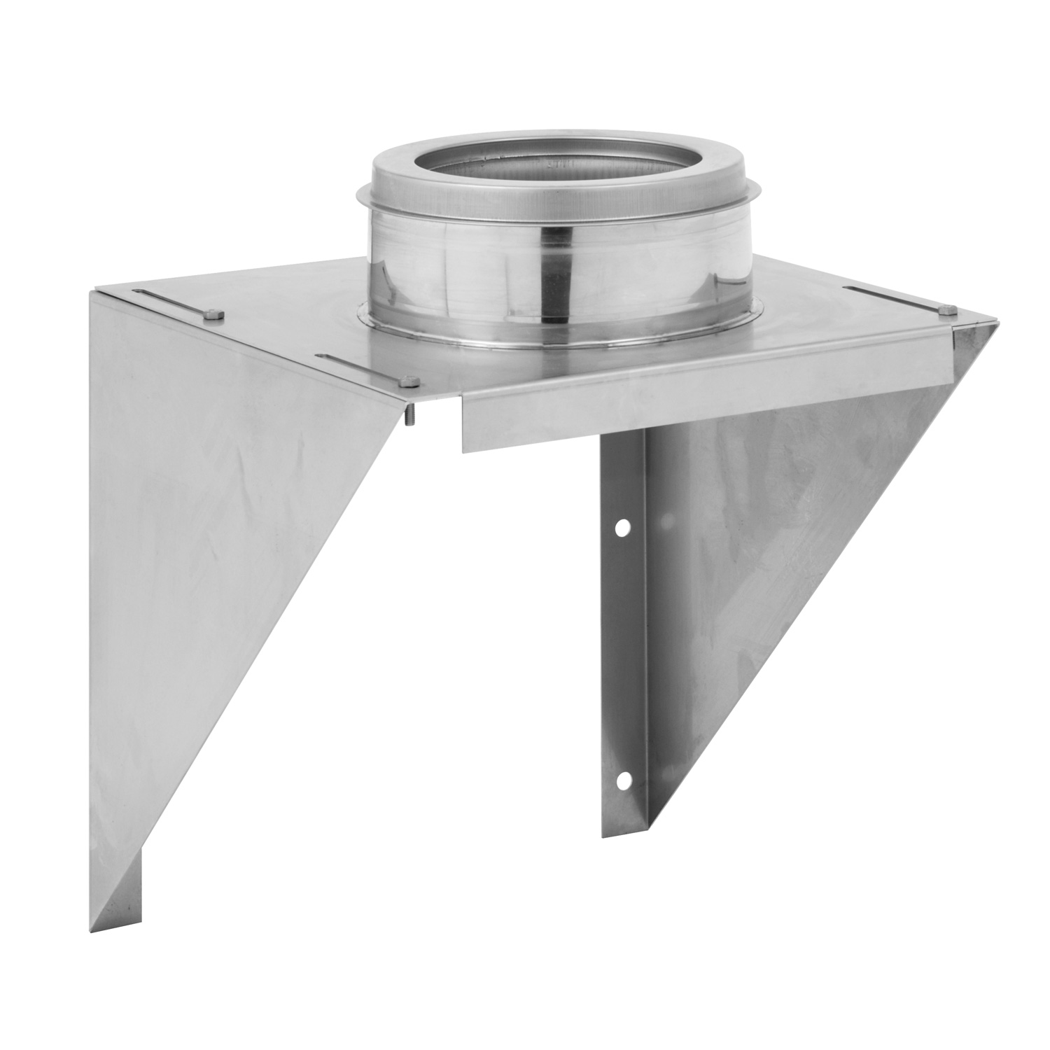 Opsinox conduit de cheminée en acier inoxydable 180 mm avec console murale et évacuation des condensats MSDC.