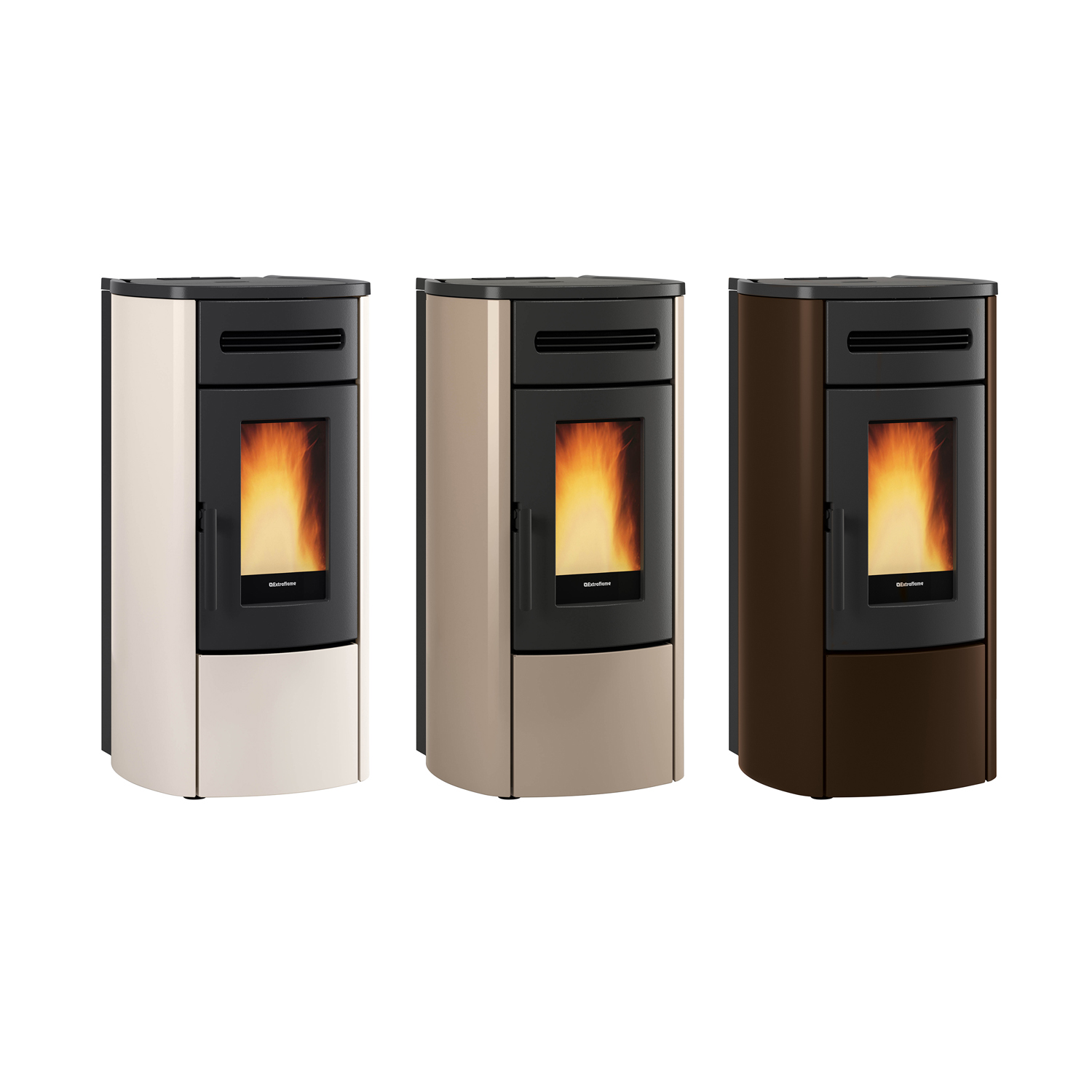 Extraflame Evolution Line Guenda Idro poêle à granulés bouilleur acier bronze