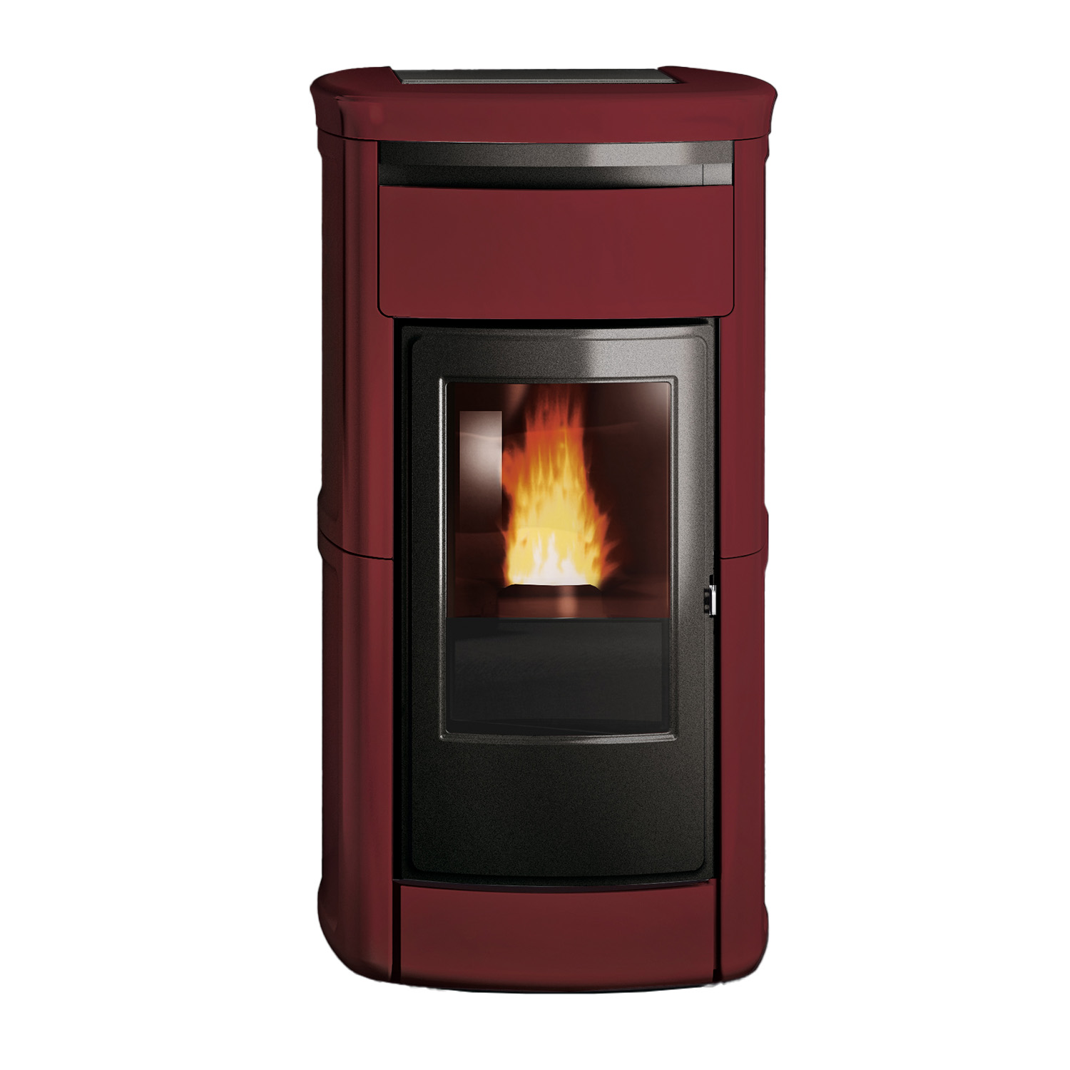 Edilkamin Kira2 H 22 Up poêle à granulés bouilleur céramique bordeaux
